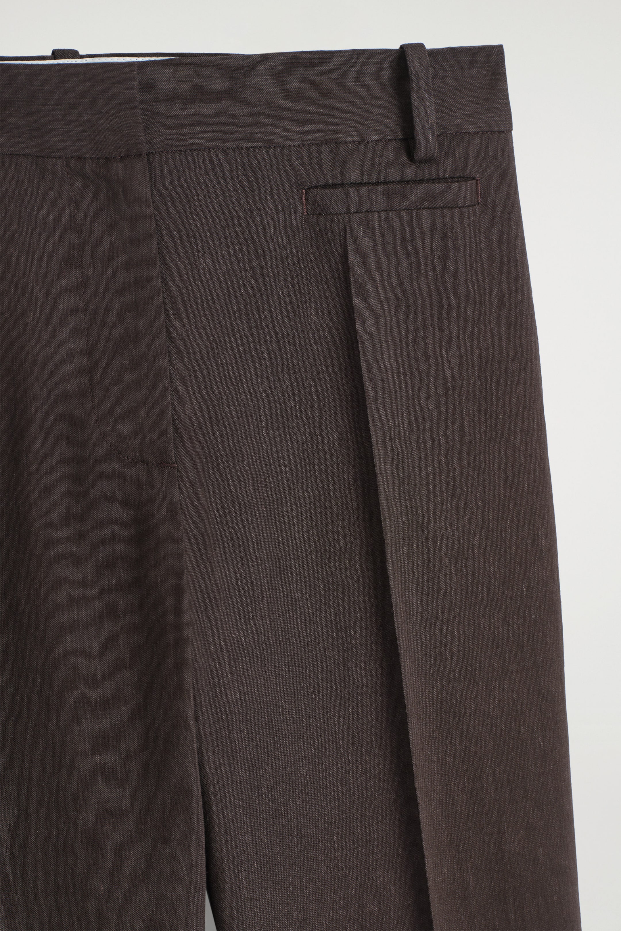 PANTALONI SARTORIALI A GAMBA DRITTA IN LINO