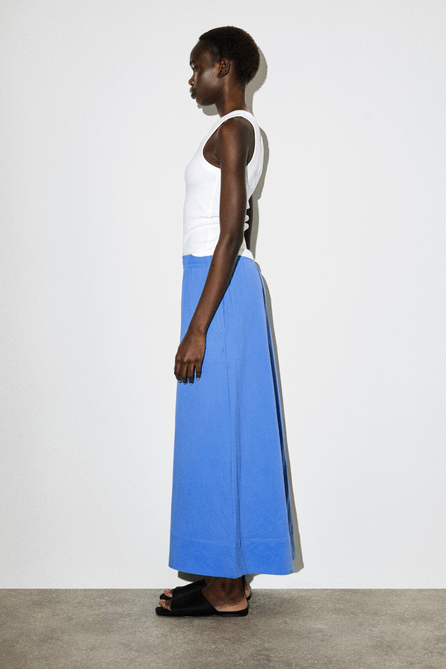 מכנסי קולוטים סירסוקר - כחול/חום - 3