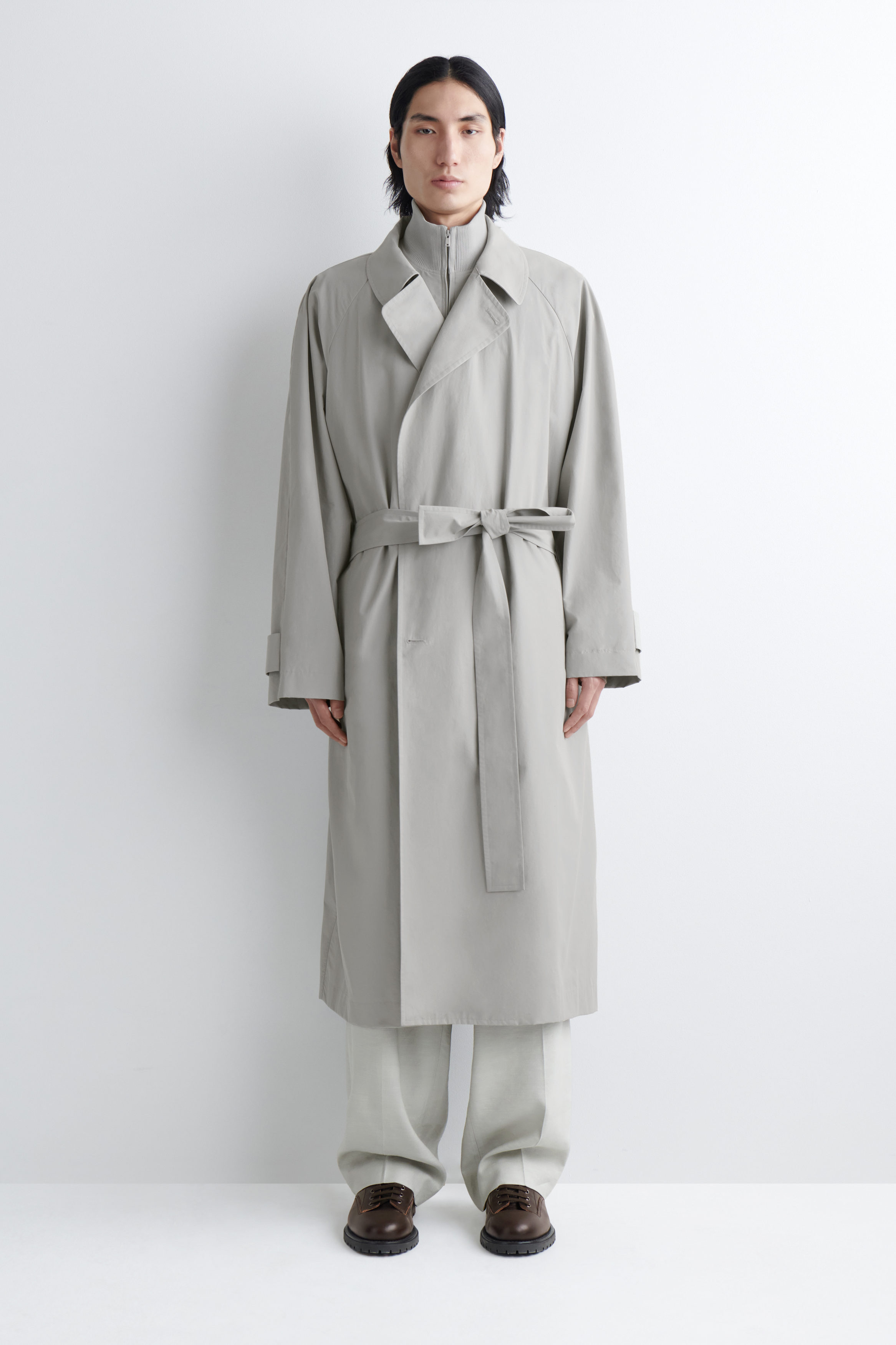 2-IN-1 WATER-REPELLENT TRENCH COAT - LIGHT GRAY | COS US