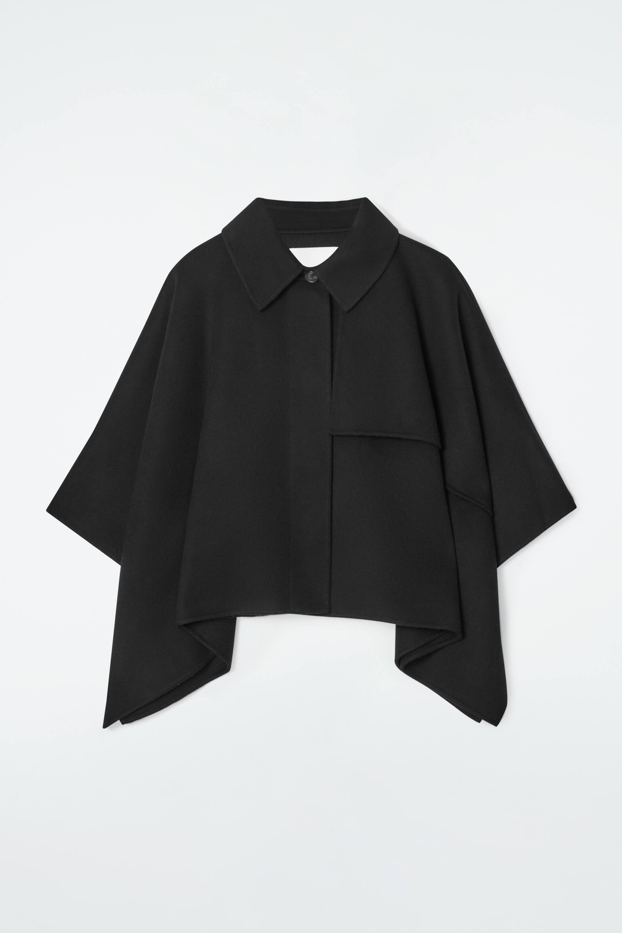 Women's BLACK CROPPED DOUBLE-FACED CAPE | H&M GB