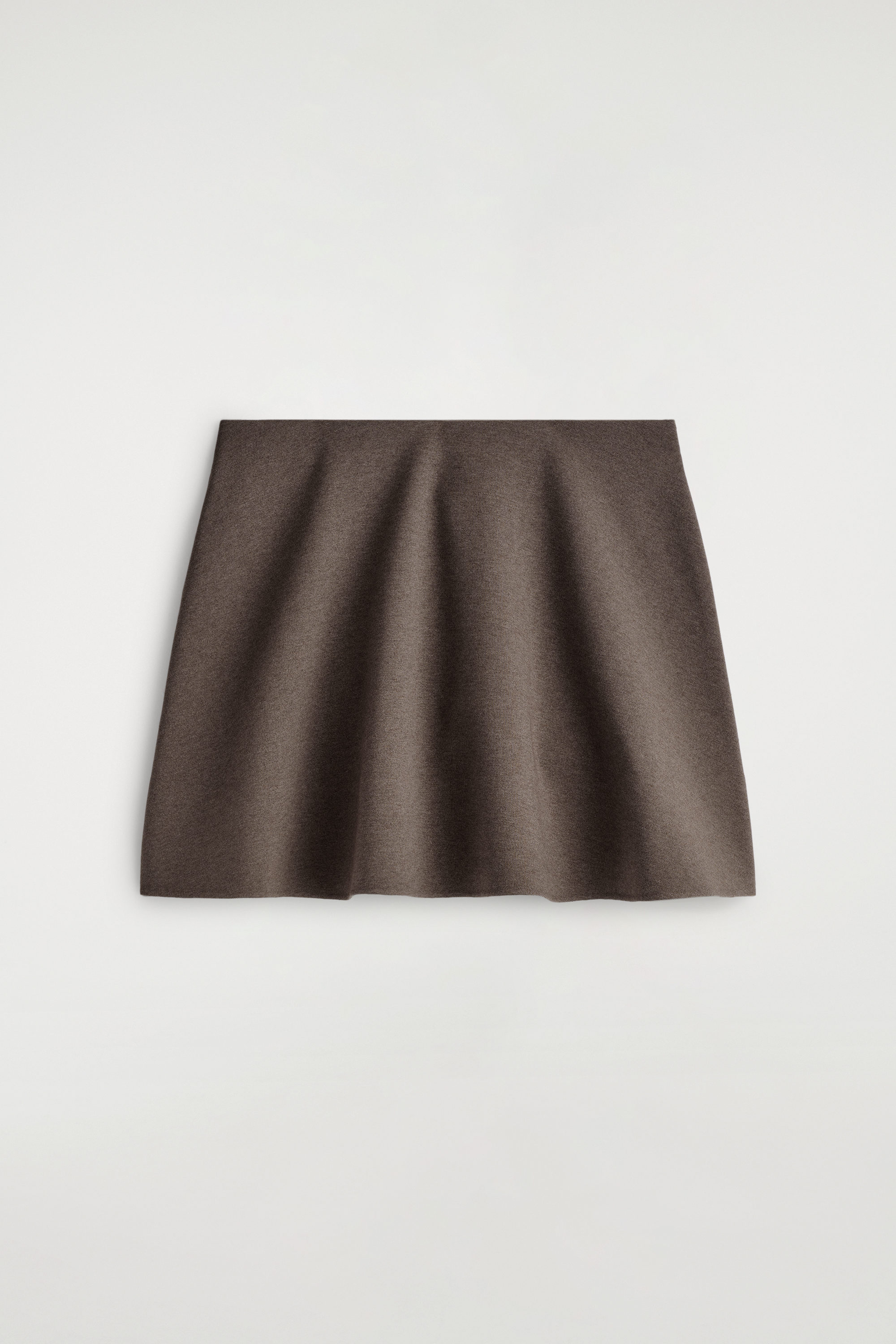 FLARED JERSEY MINI SKIRT - BROWN | COS CA