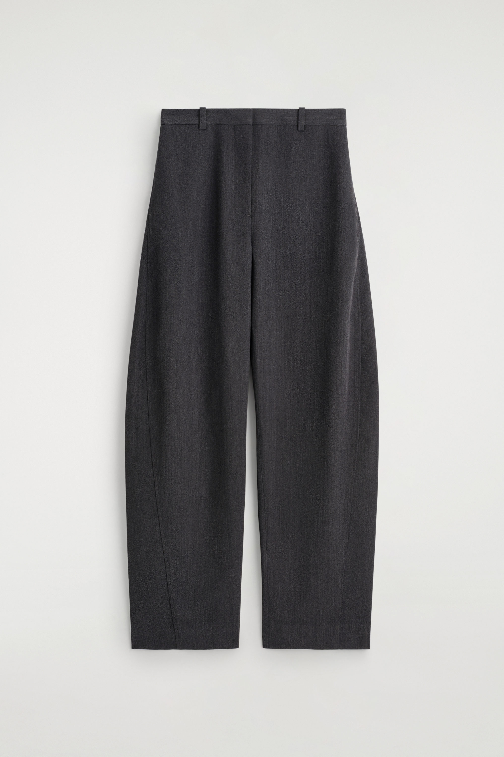 WIDE-LEG WOOL CARGO TROUSERS - BLACK | COS