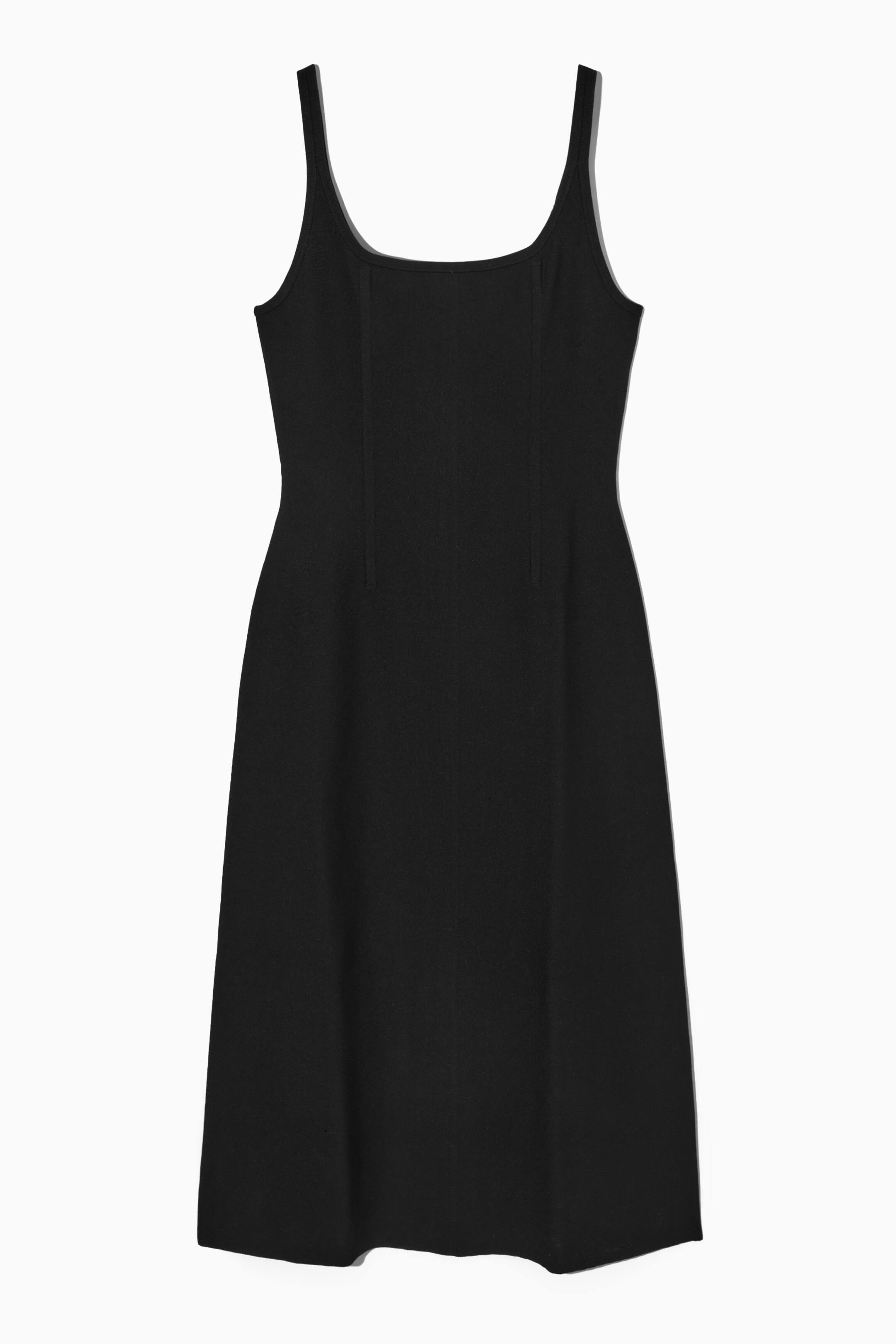 View larger image: SLIM-FIT CORSET-STYLE A-LINE DRESS - BLACK - Ladies | H&M GB 1
