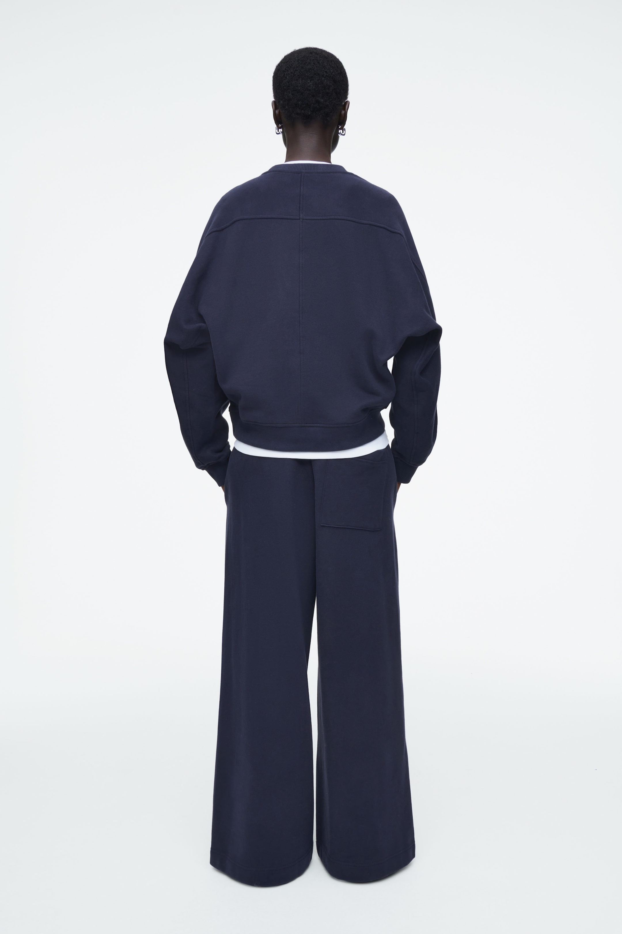 ROUNDED COTTON-JERSEY SWEATSHIRT