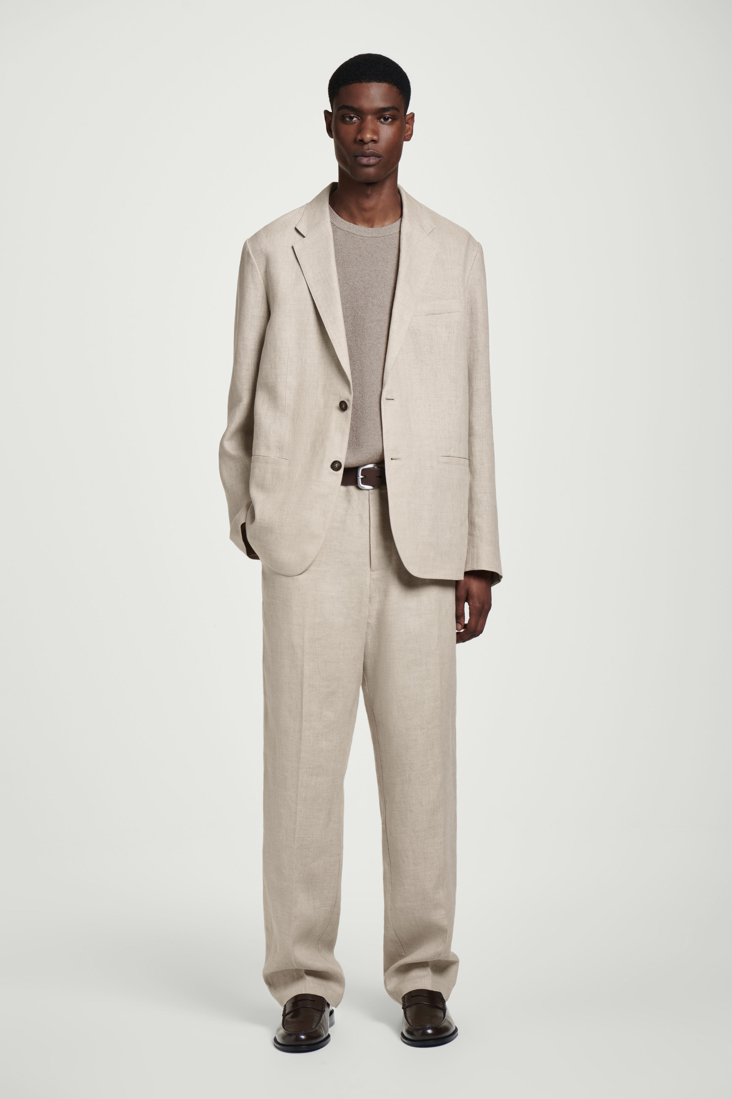 【MODERNIF】 banding linen slacks Soren Linen Pants