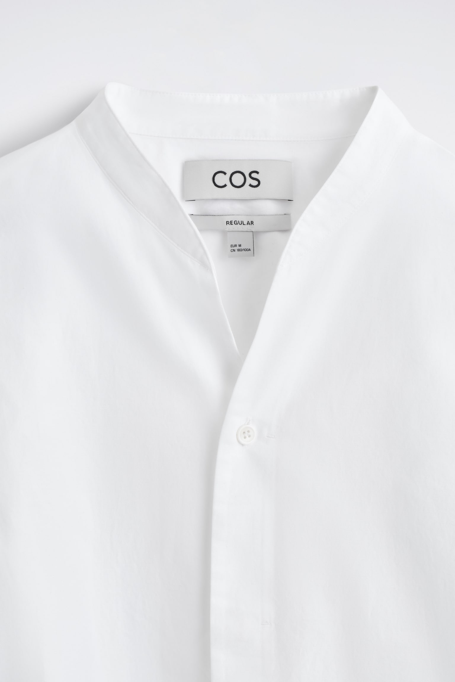 ПАМУЧНА РИЗА С ЯКА ТИП ДЯДО - БЯЛО - 5