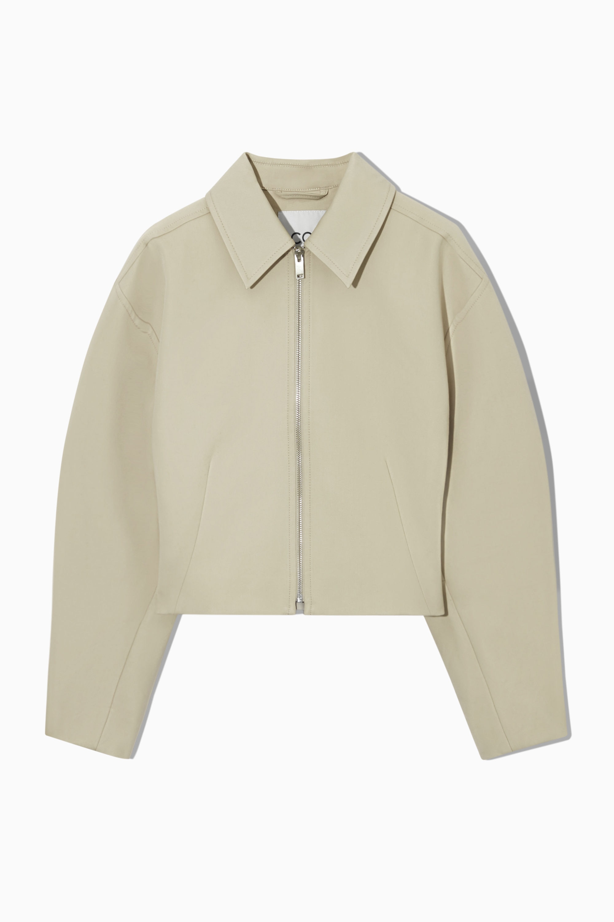 MINIMAL CROPPED JACKET - LIGHT BEIGE | COS AU