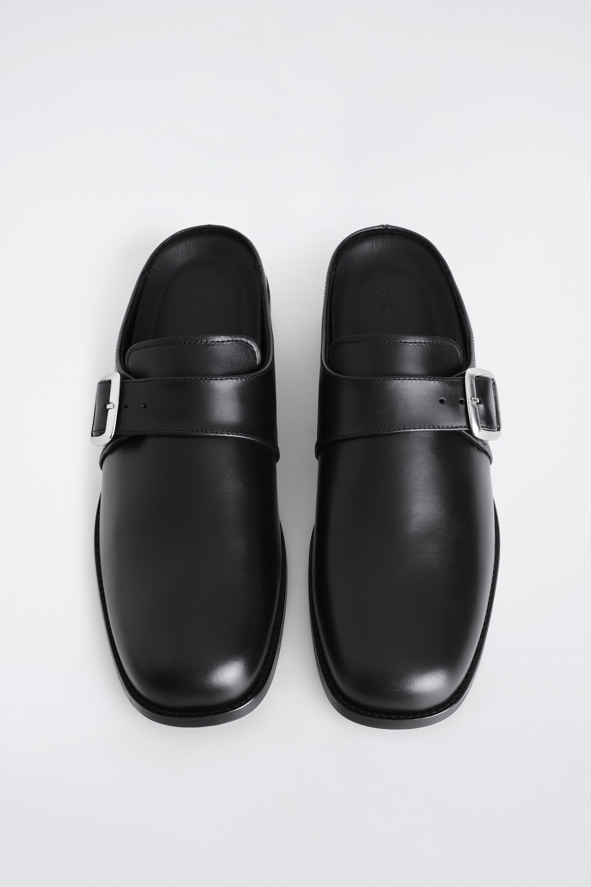 BUCKLED LEATHER MULES - thumbnail 3