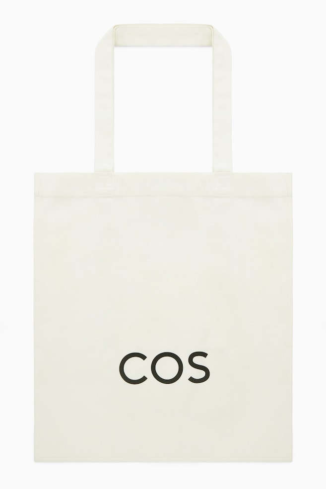 COS CHARITY CANVAS TOTE BAG — WHITE