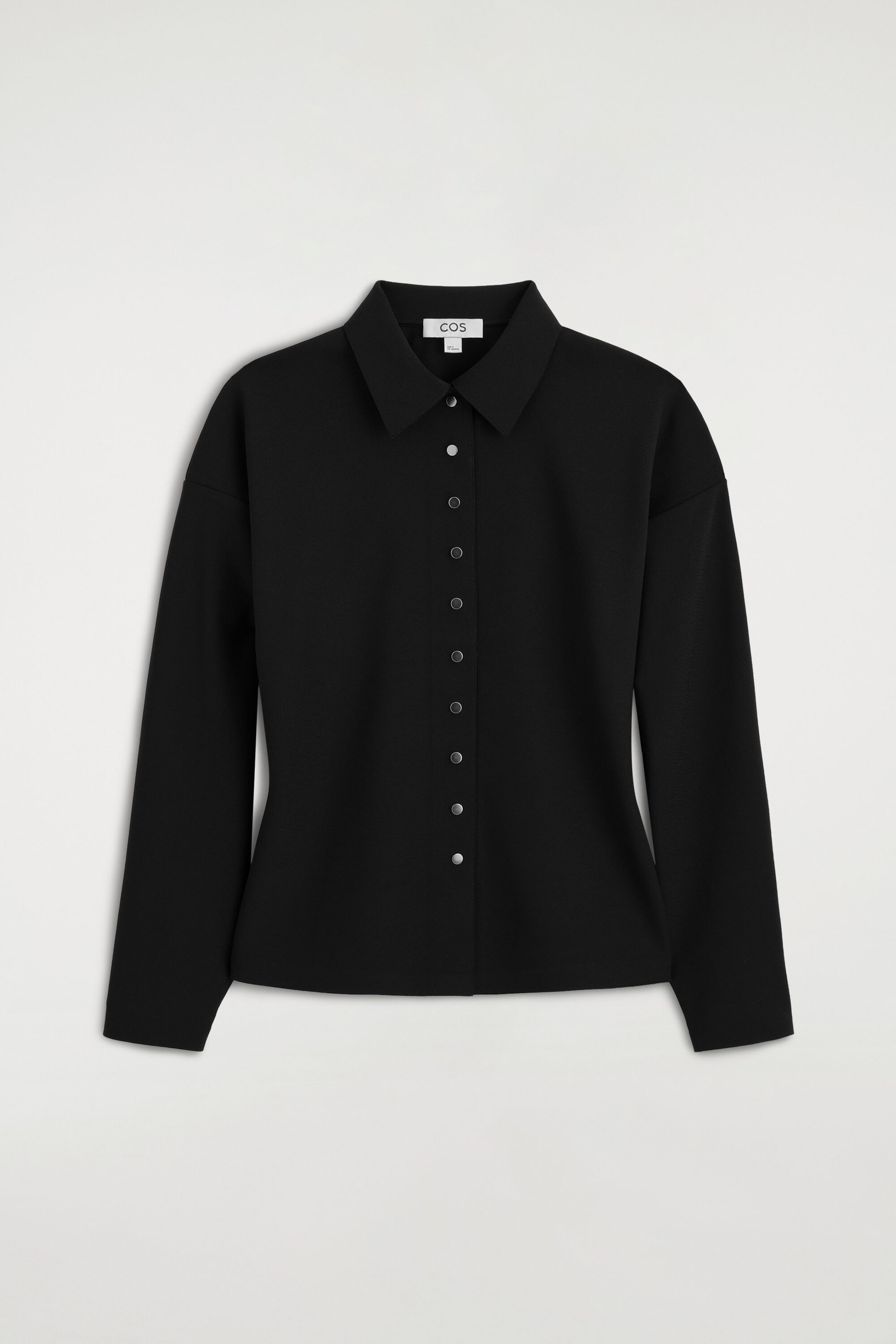 WAISTED CREPE-JERSEY SHIRT
