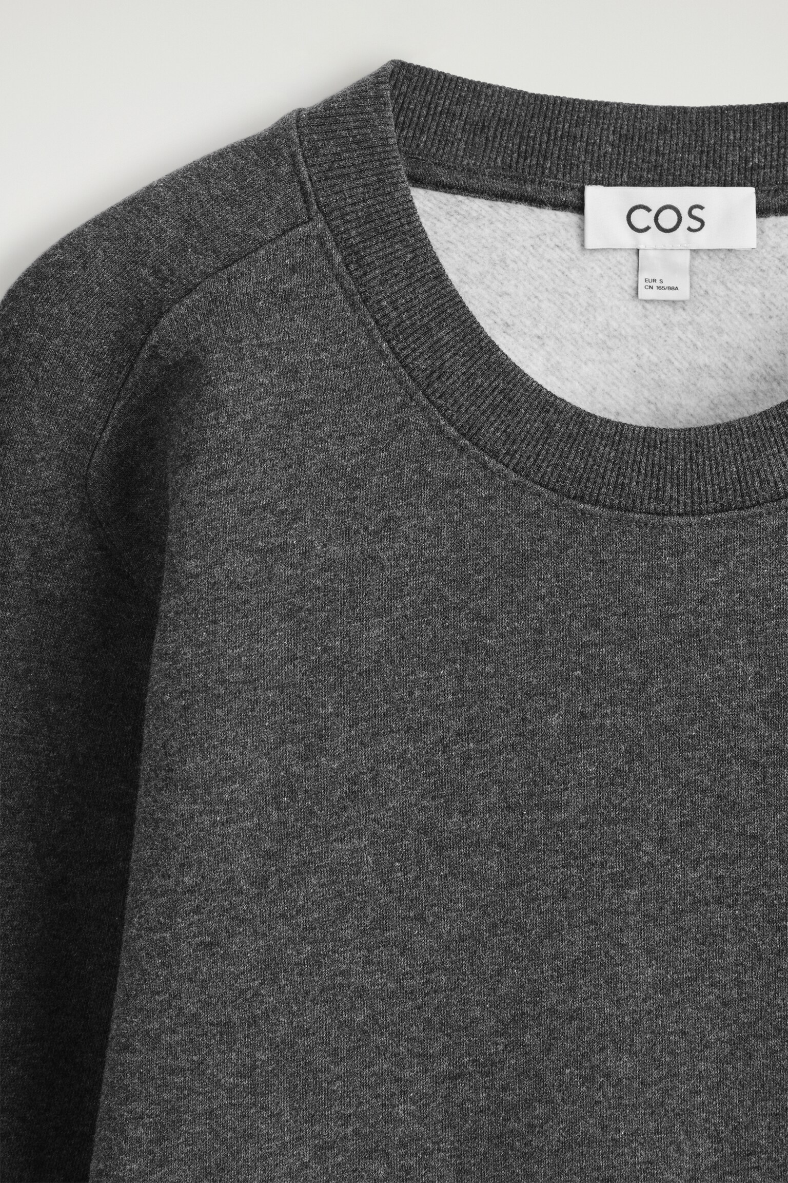 SUDADERA DE ALGODÓN - GRIS OSCURO JASPEADO/MORADO OSCURO - 4