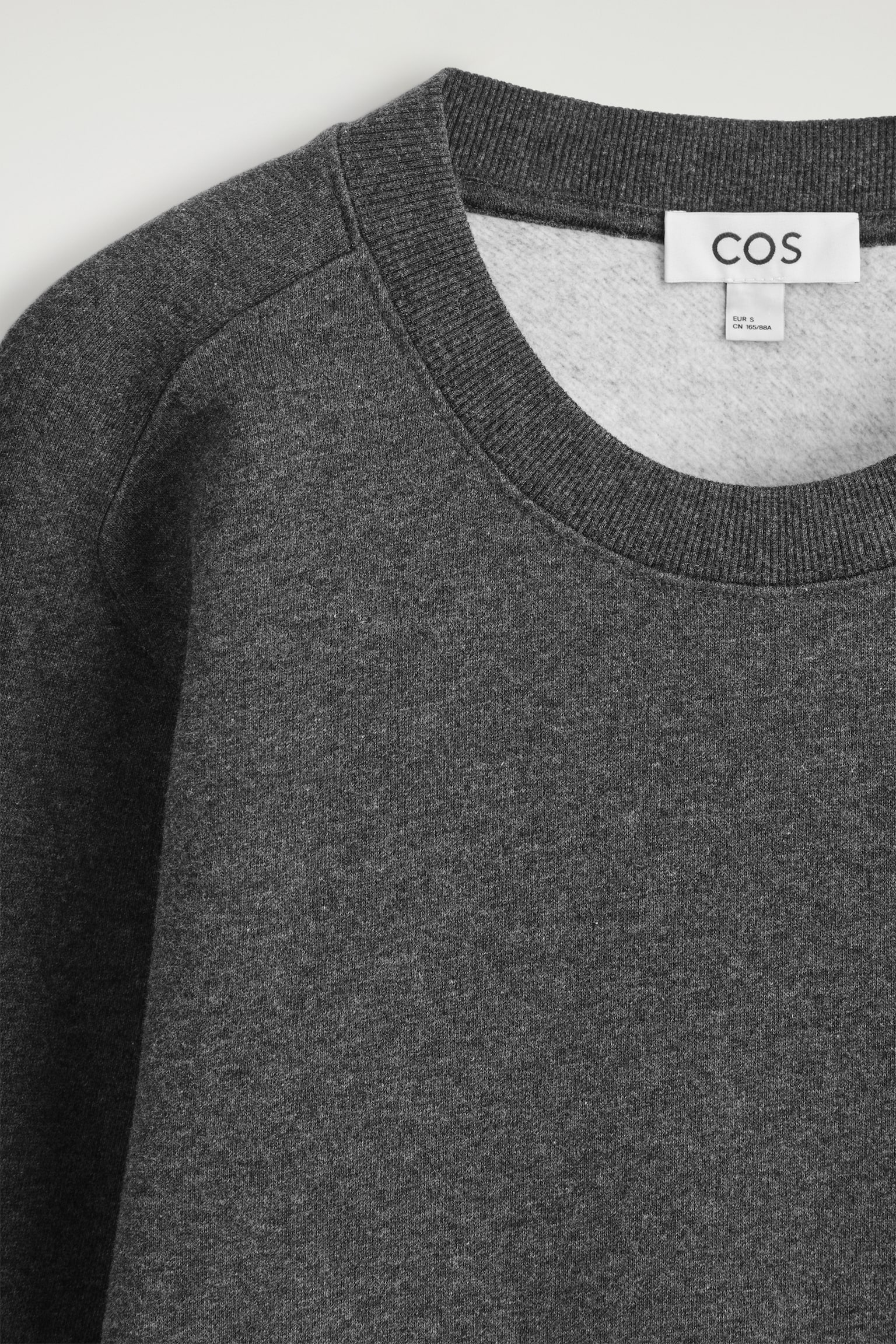 COTTON SWEATSHIRT - DARK-GREY MÉLANGE - 4