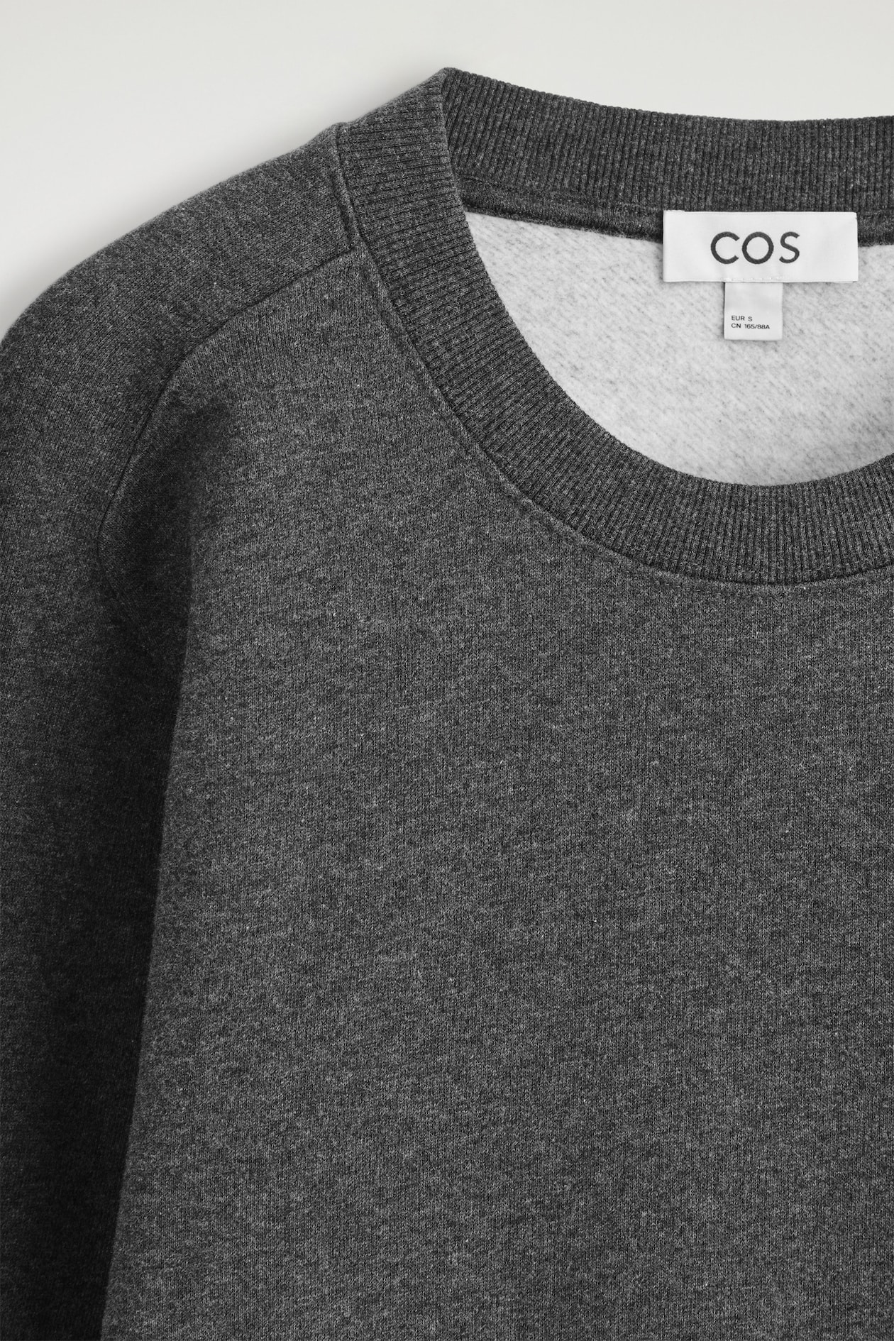 COTTON SWEATSHIRT — DARK-GREY MÉLANGE