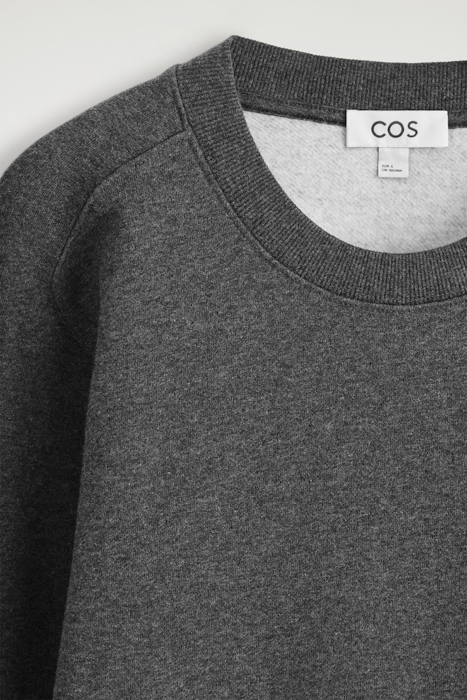 COTTON SWEATSHIRT — DARK-GREY MÉLANGE