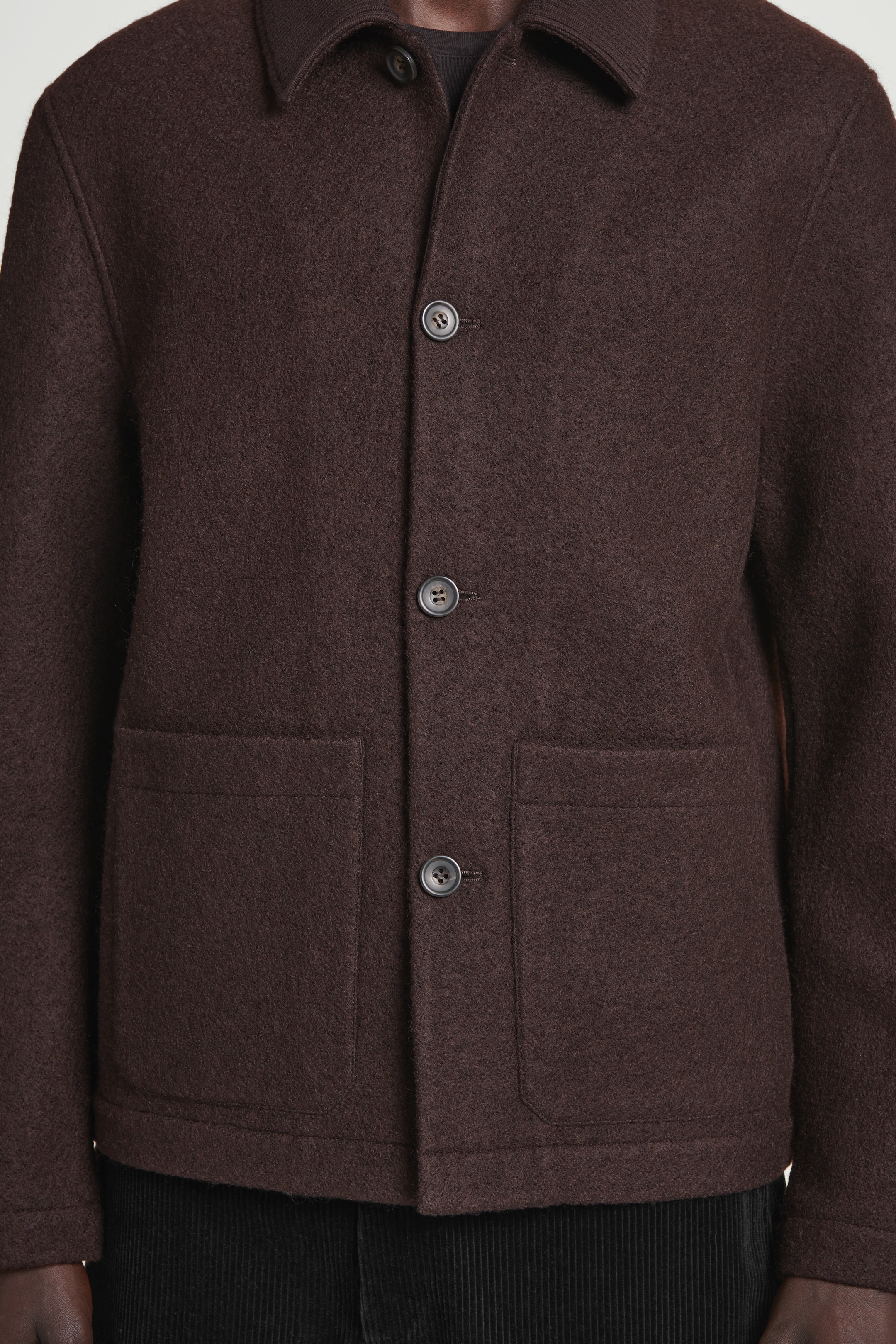 View larger image: BOILED-WOOL CHORE JACKET - DARK BROWN - Men | H&M GB 5