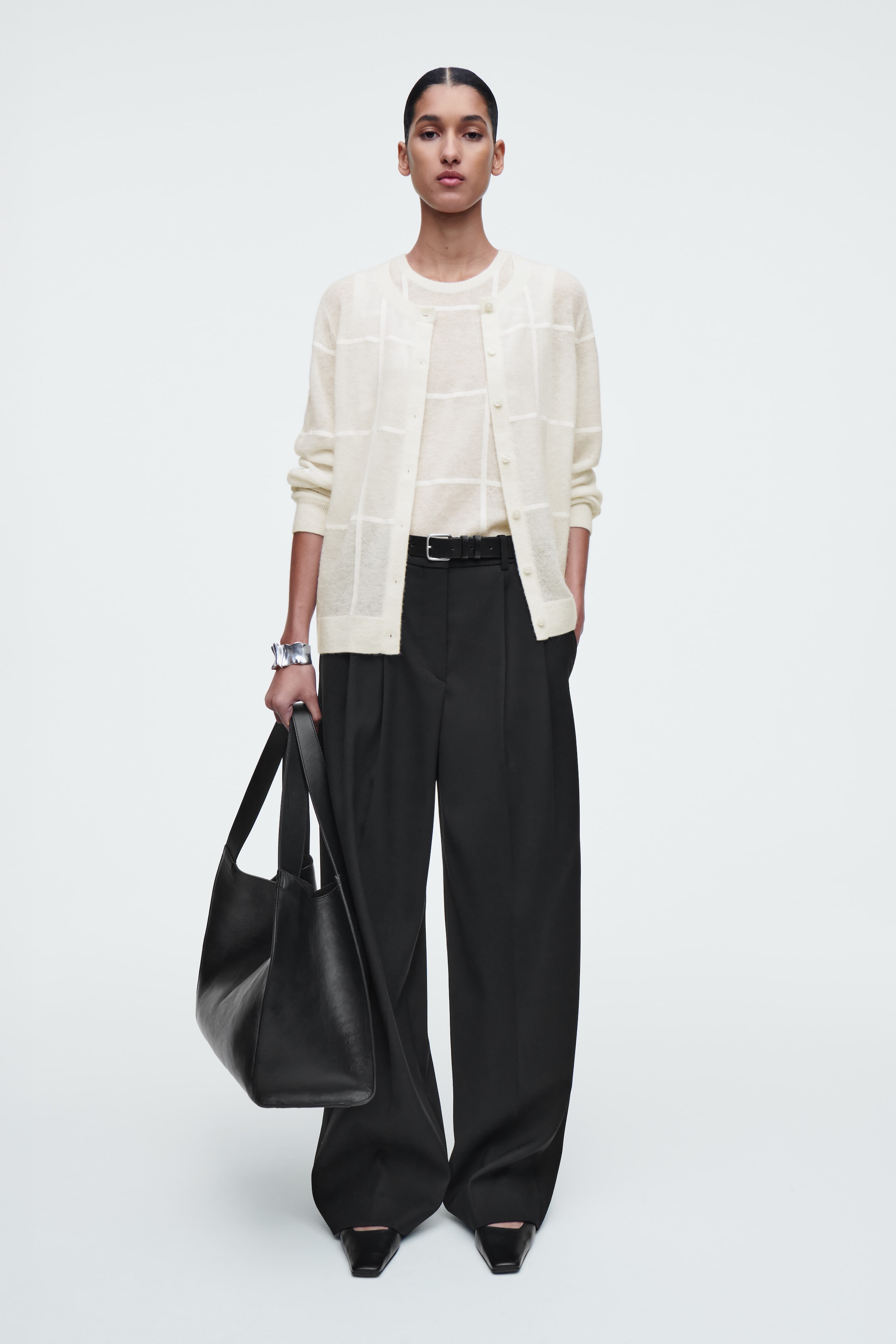 Ingrandisci l'immagine: WINDOWPANE-CHECK VEST - IVORY - DONNA | H&M CH 3