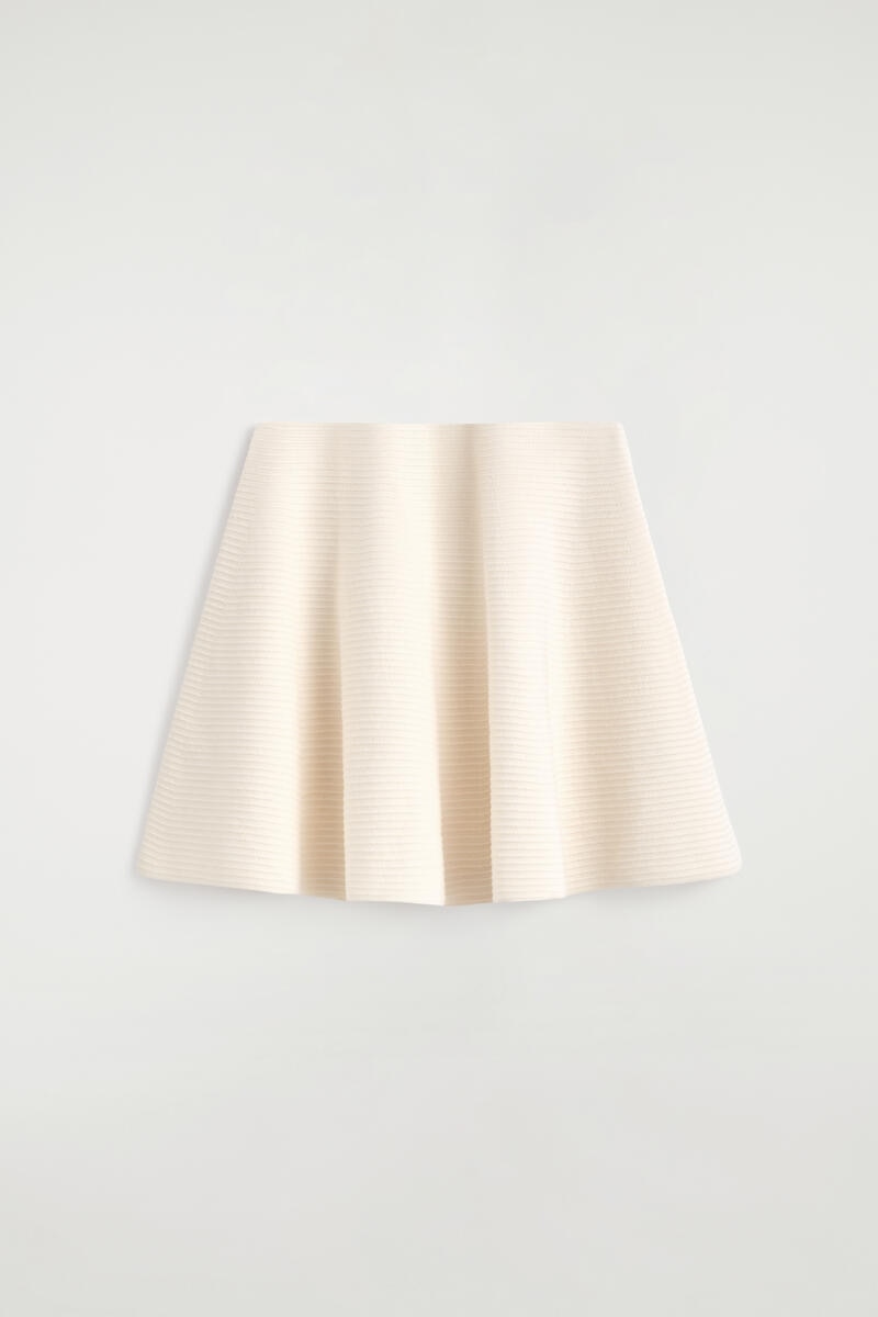 Knitted Flared Mini Skirt