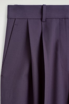 PLEATED BALLOON PANTS — DARK PURPLE 6