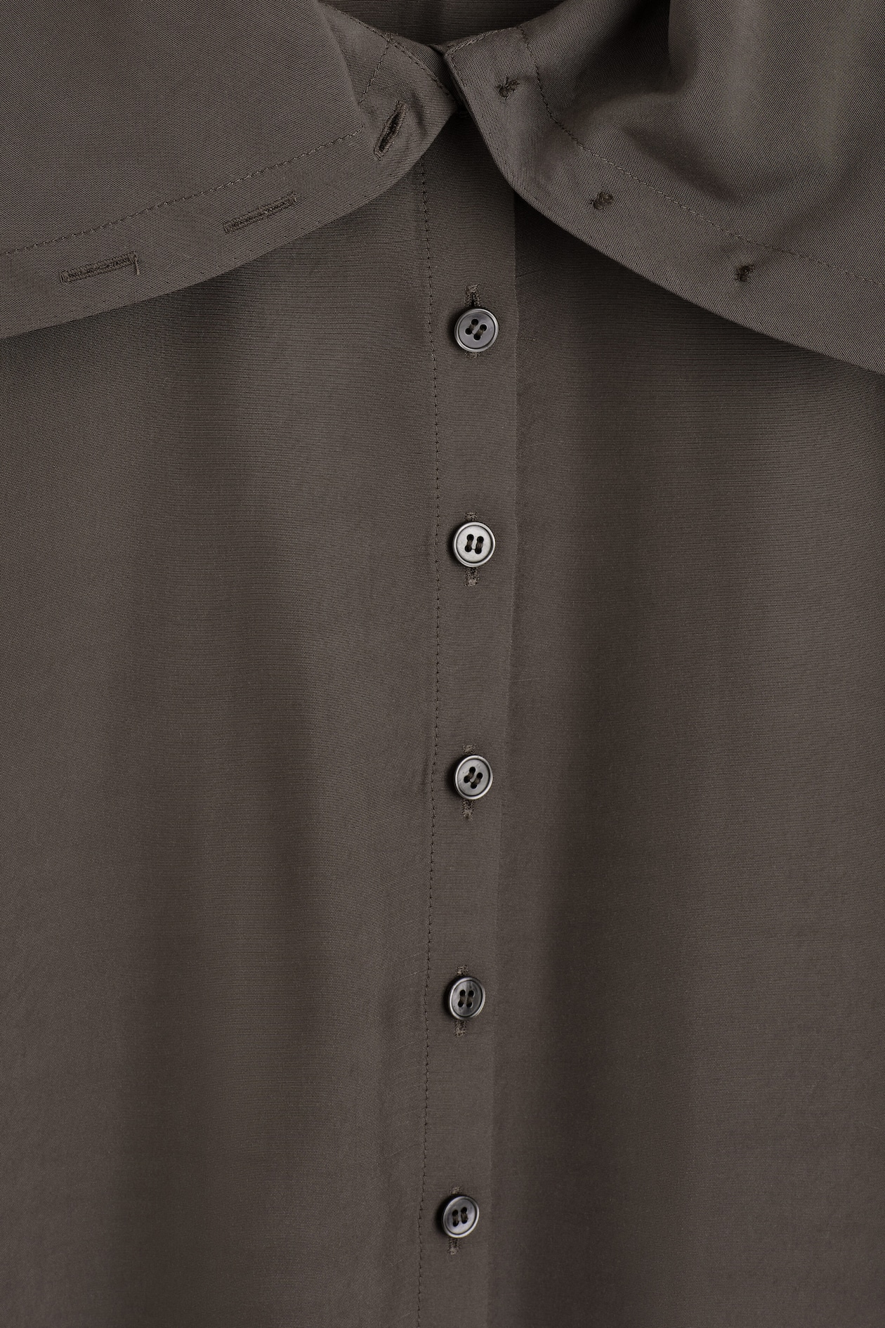 FLUID MOCK-NECK BLOUSE — GRAY