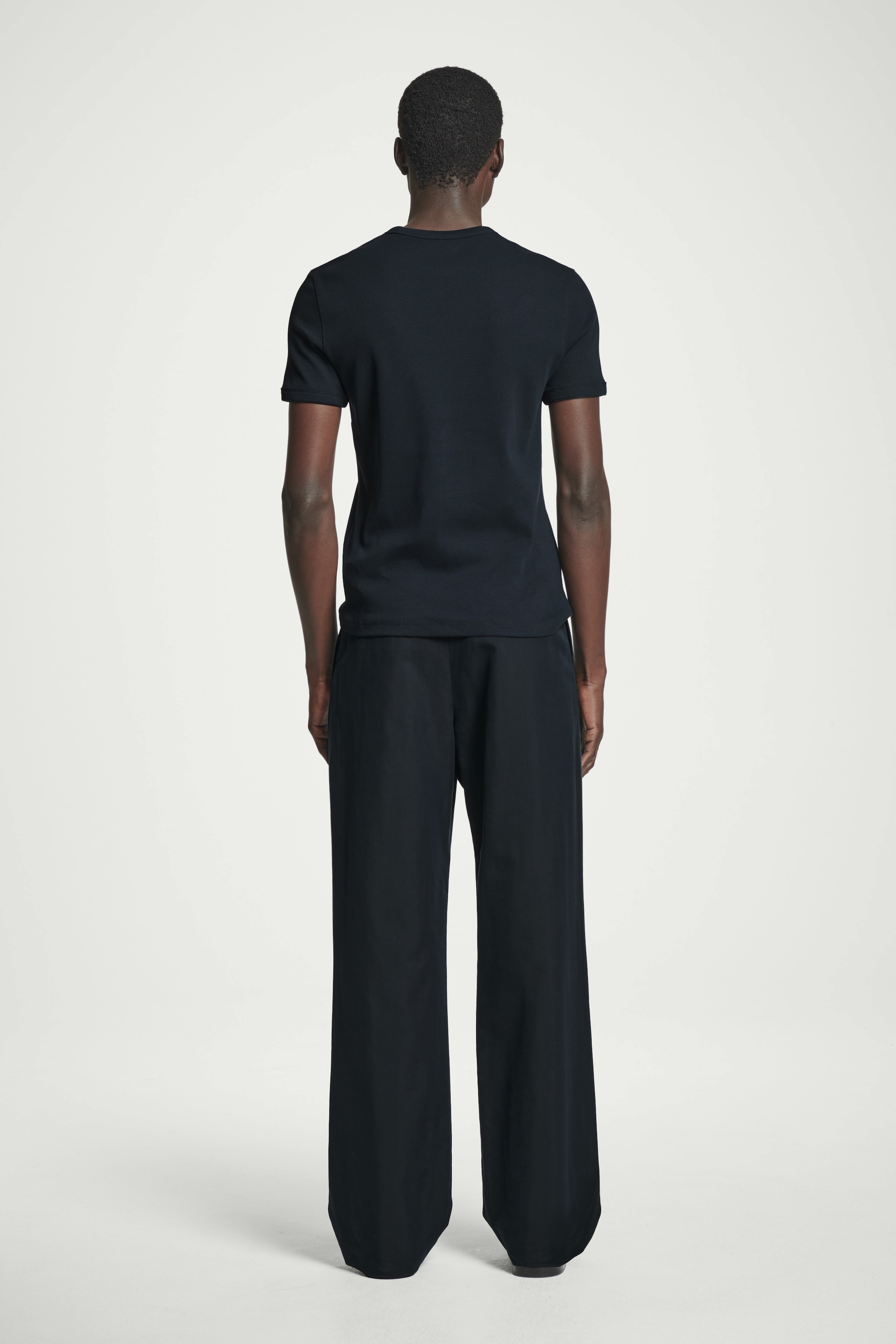 Visualizza immagine più grande: T-SHIRT SLIM IN COTONE A COSTE - BLU NAVY - UOMO | H&M IT 4
