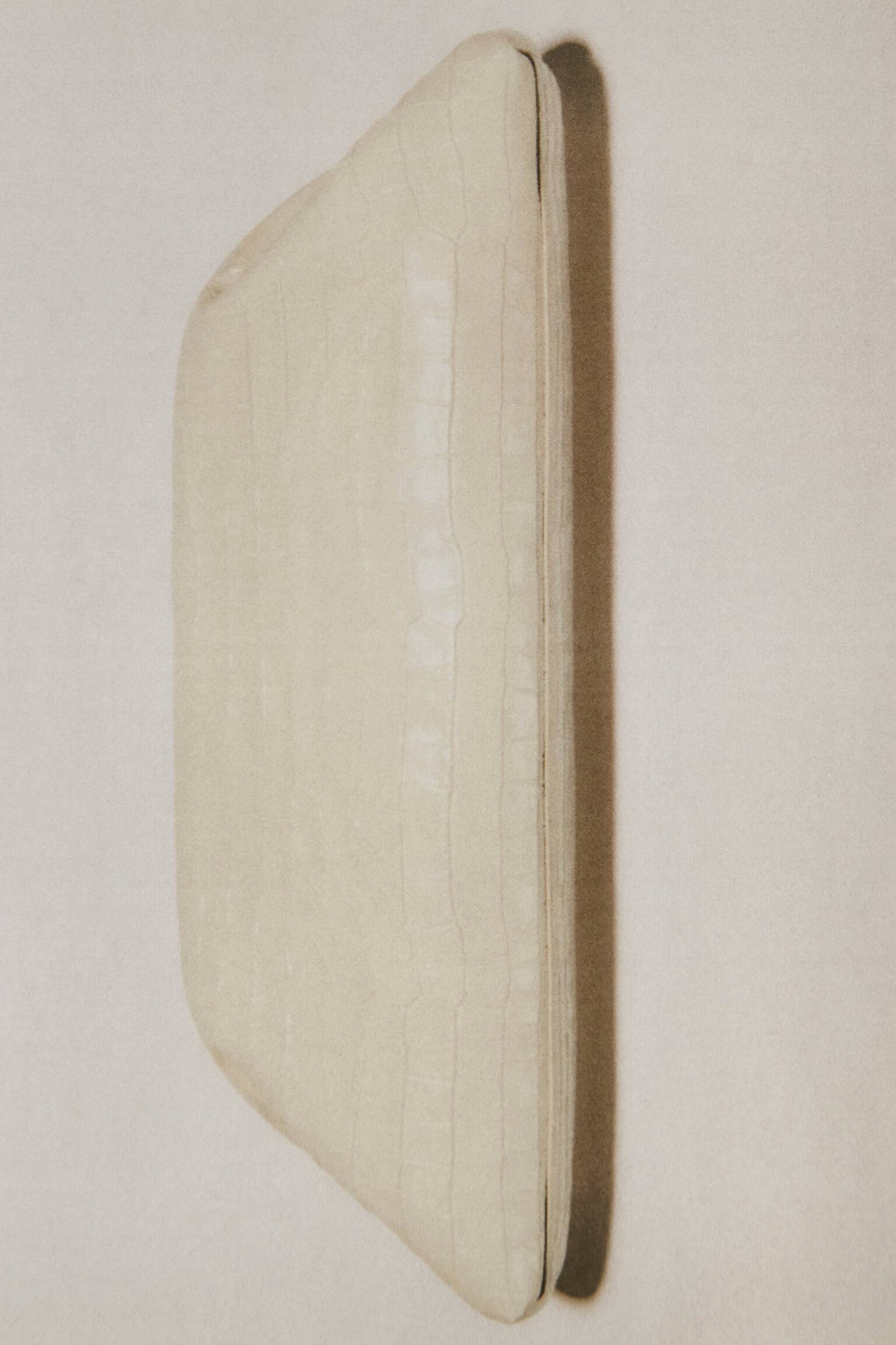 INGOT CLUTCH BAG - LEER - Wit / krokodilleneffect - 3