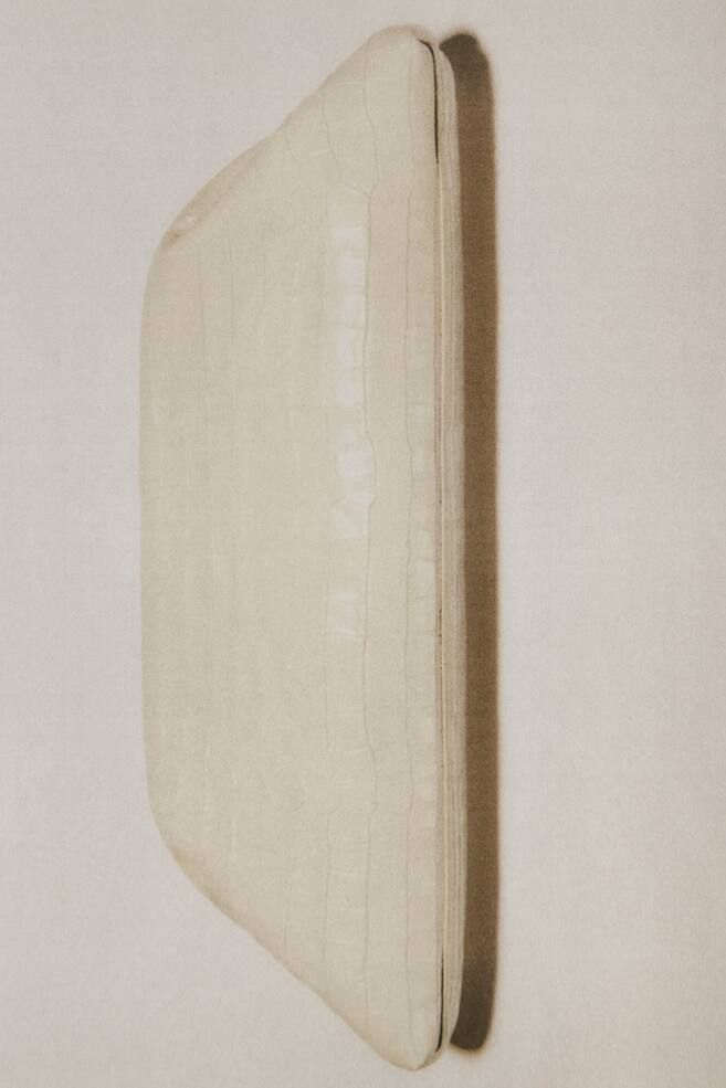 POCHETTE INGOT - CUIR - BLANC / EFFET CROCO - 3