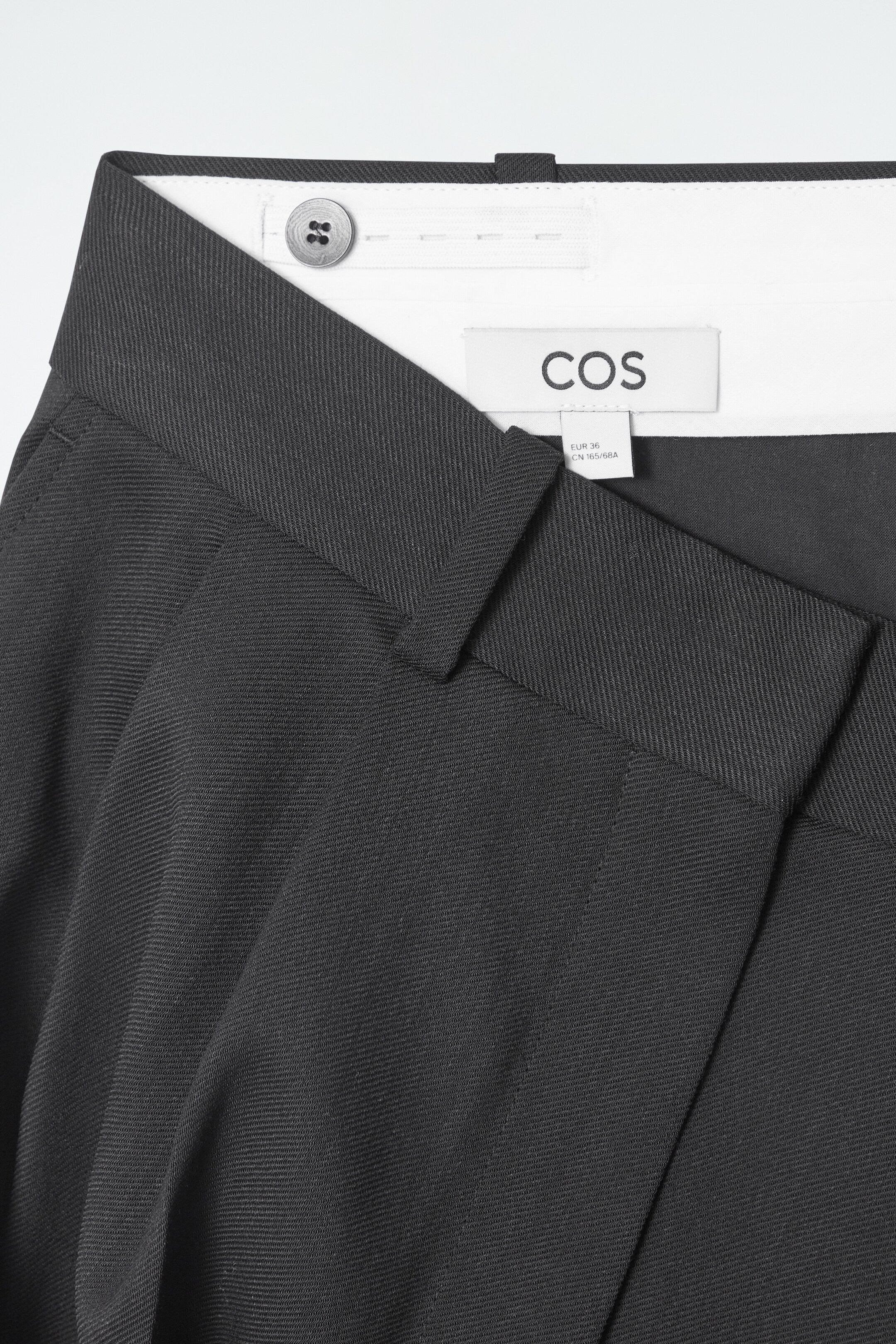 Zobacz większy obraz: SPODNIE Z MIESZANKI Z WEŁNĄ – SLIM FIT - CZARNY - ONA | H&M PL 2
