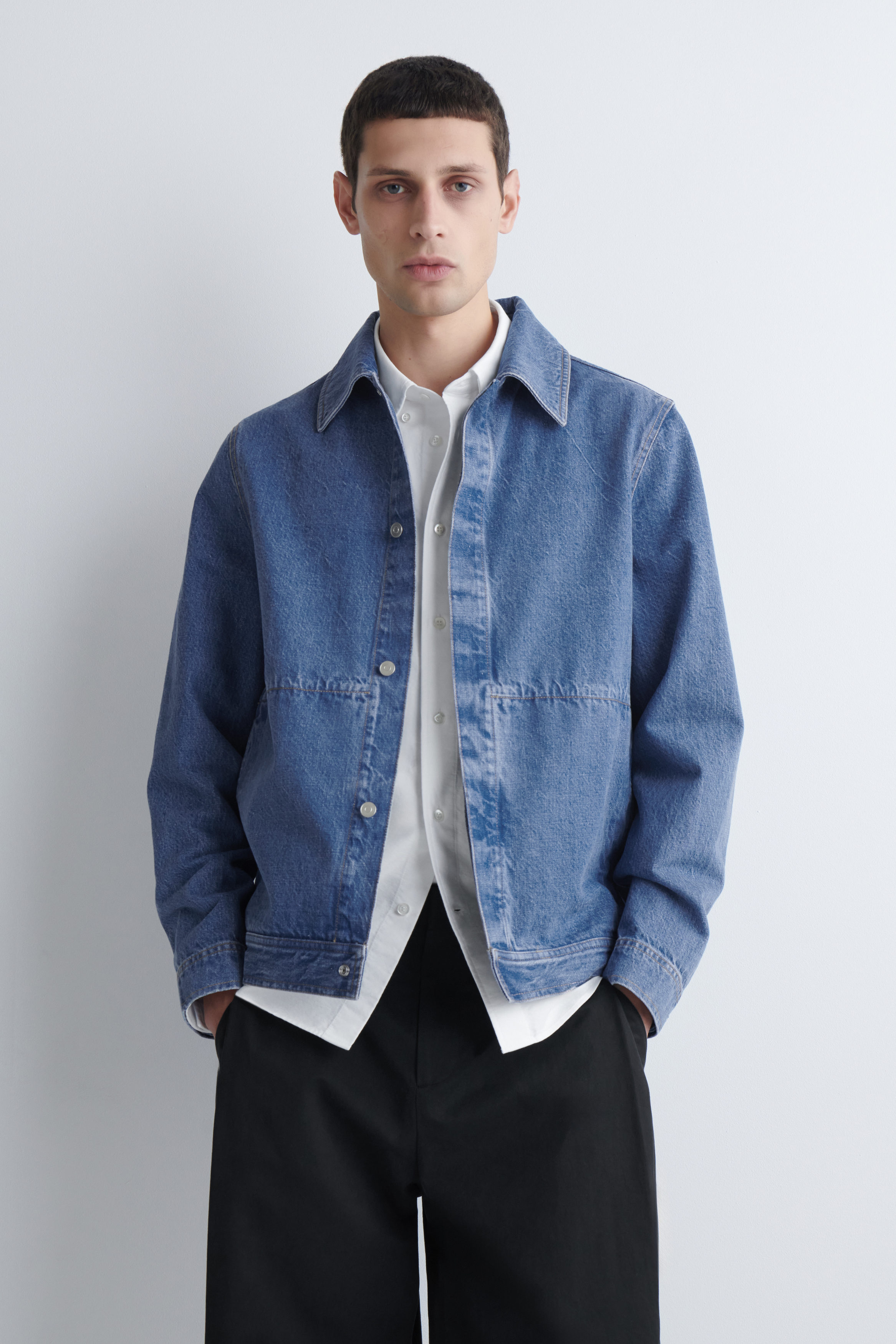 MINIMAL DENIM JACKET - BLUE | COS