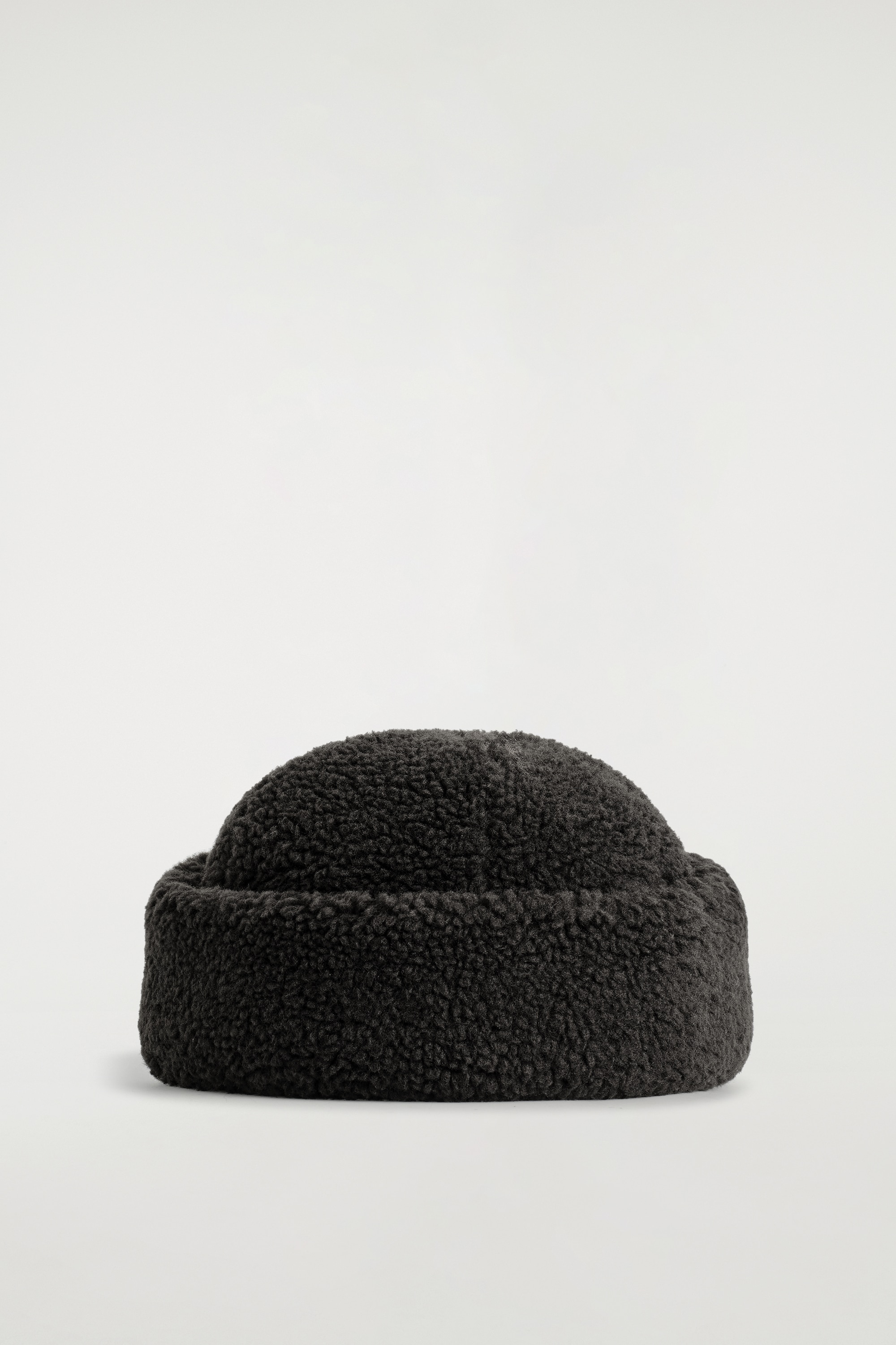 FOLD-UP TEDDY HAT - DARK BROWN