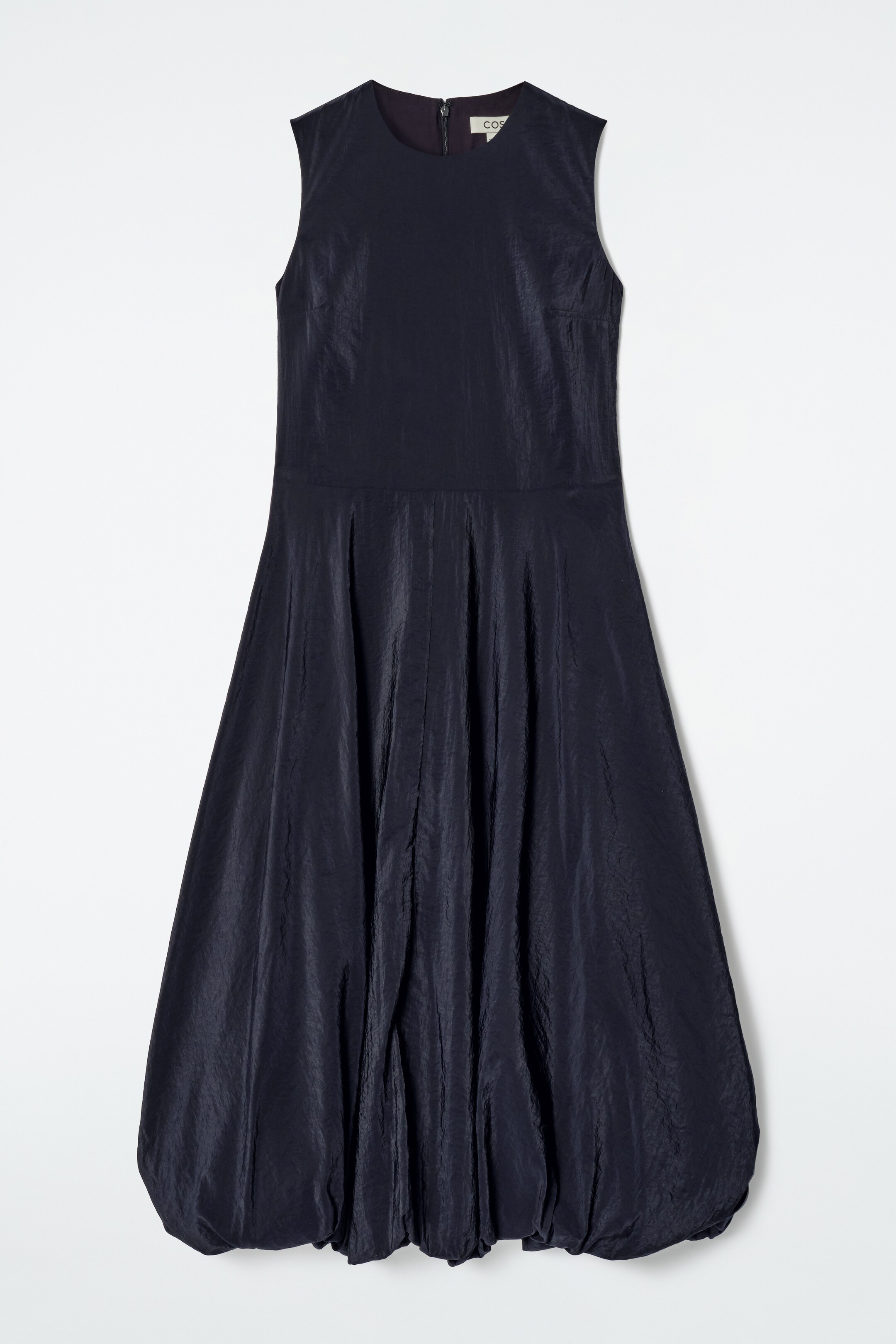 View larger image: SLEEVELESS BUBBLE-HEM MIDI DRESS - NAVY - Ladies | H&M GB 5