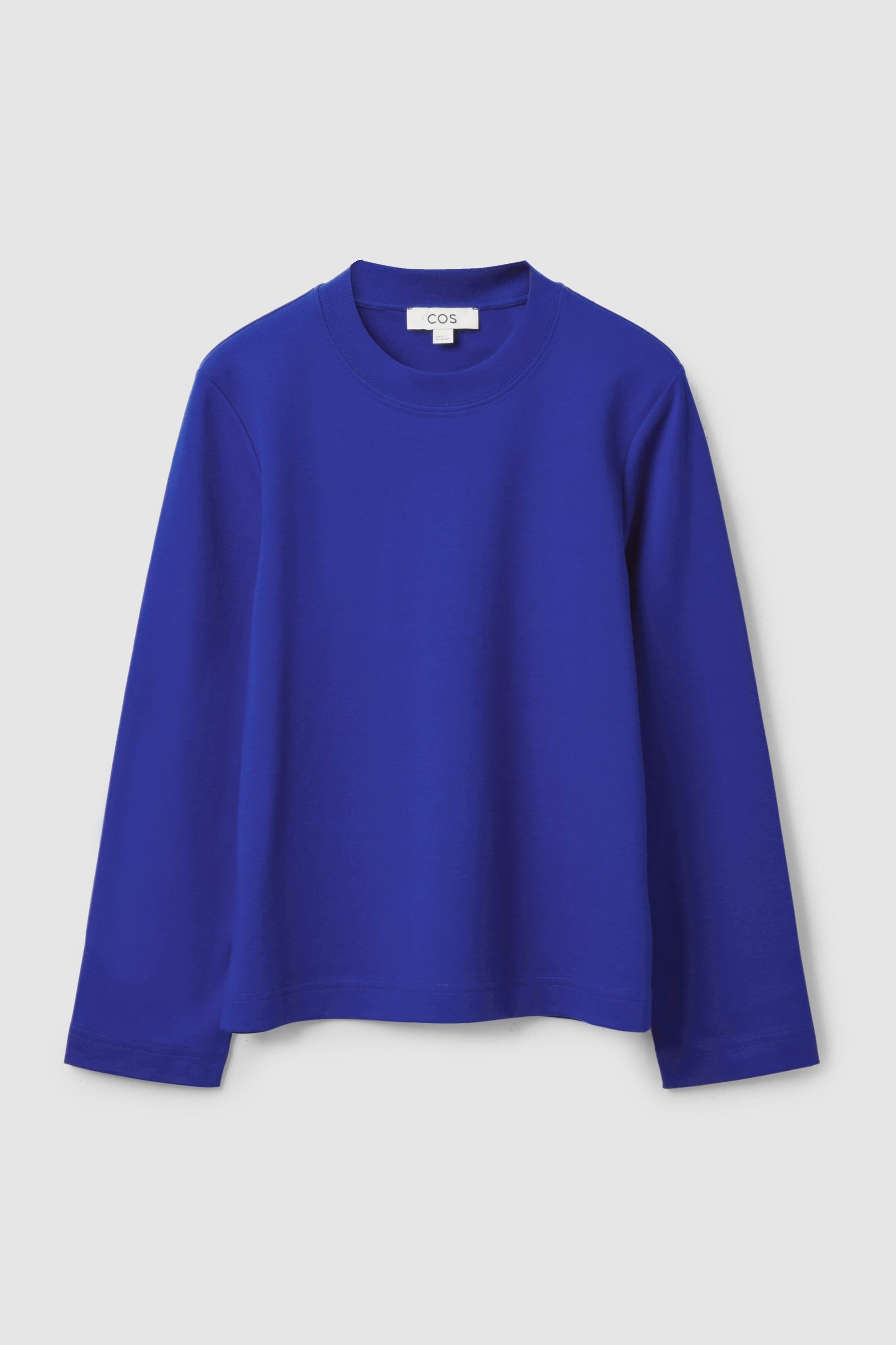 Vezi imaginea mai mare: TRICOU CU MÂNECI LUNGI, TĂIETURĂ CLASICĂ - BLUE - FEMEI | H&M RO 1