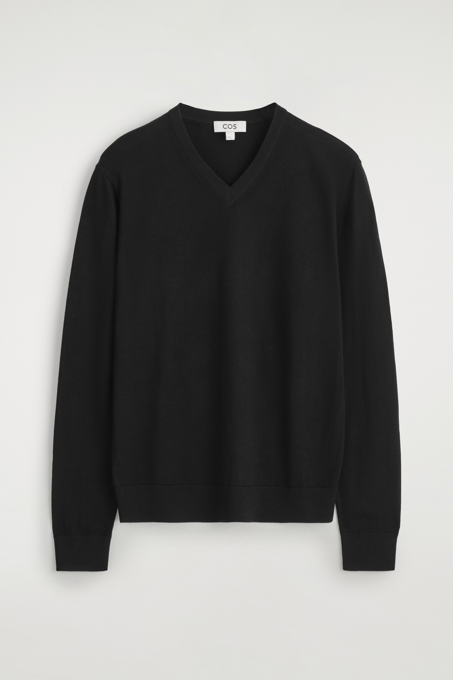 PULL À COL EN V SLIM EN LAINE MÉRINOS - NOIR/VERT FONCÉ - 2