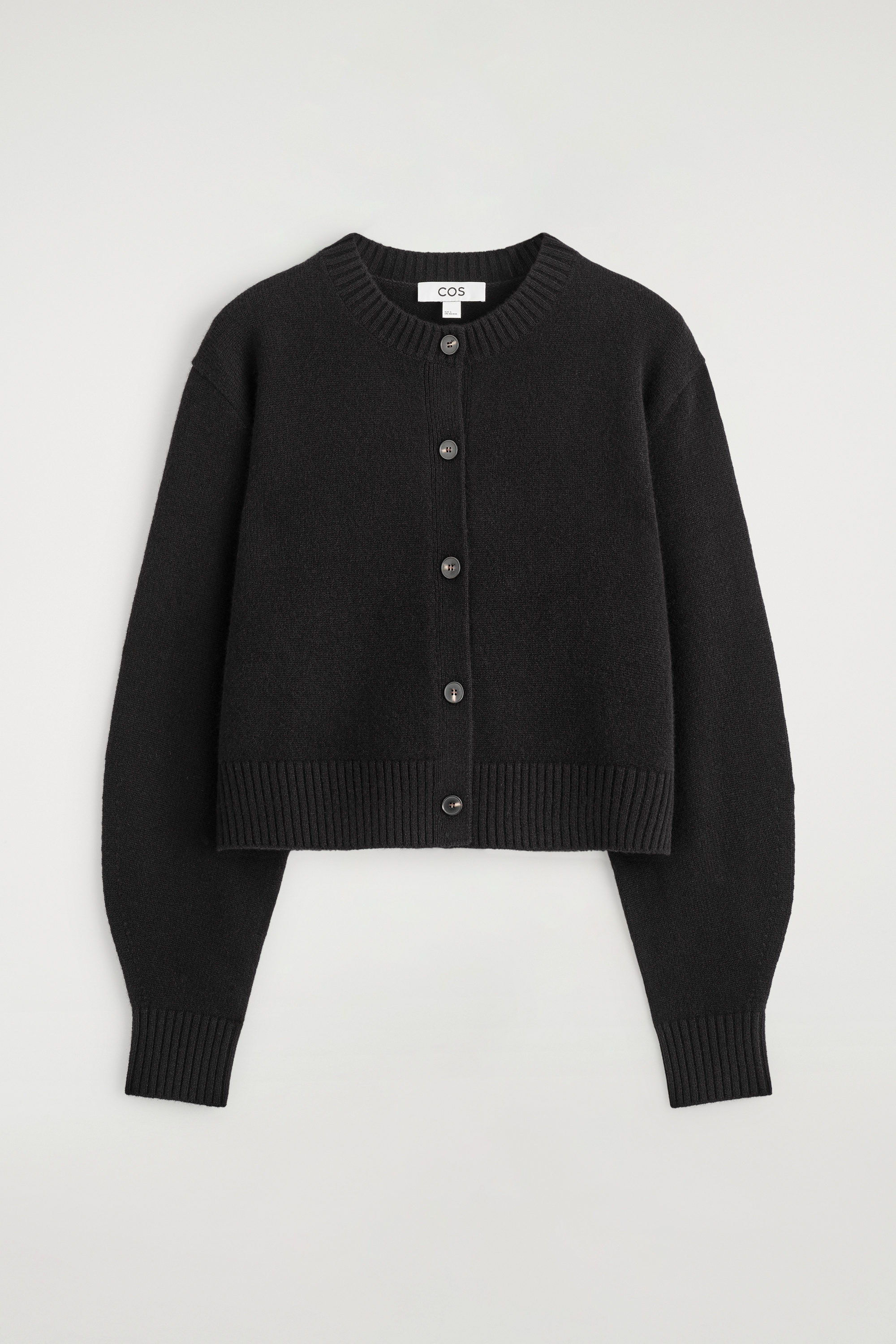 BOILED-WOOL CARDIGAN - BLACK | COS