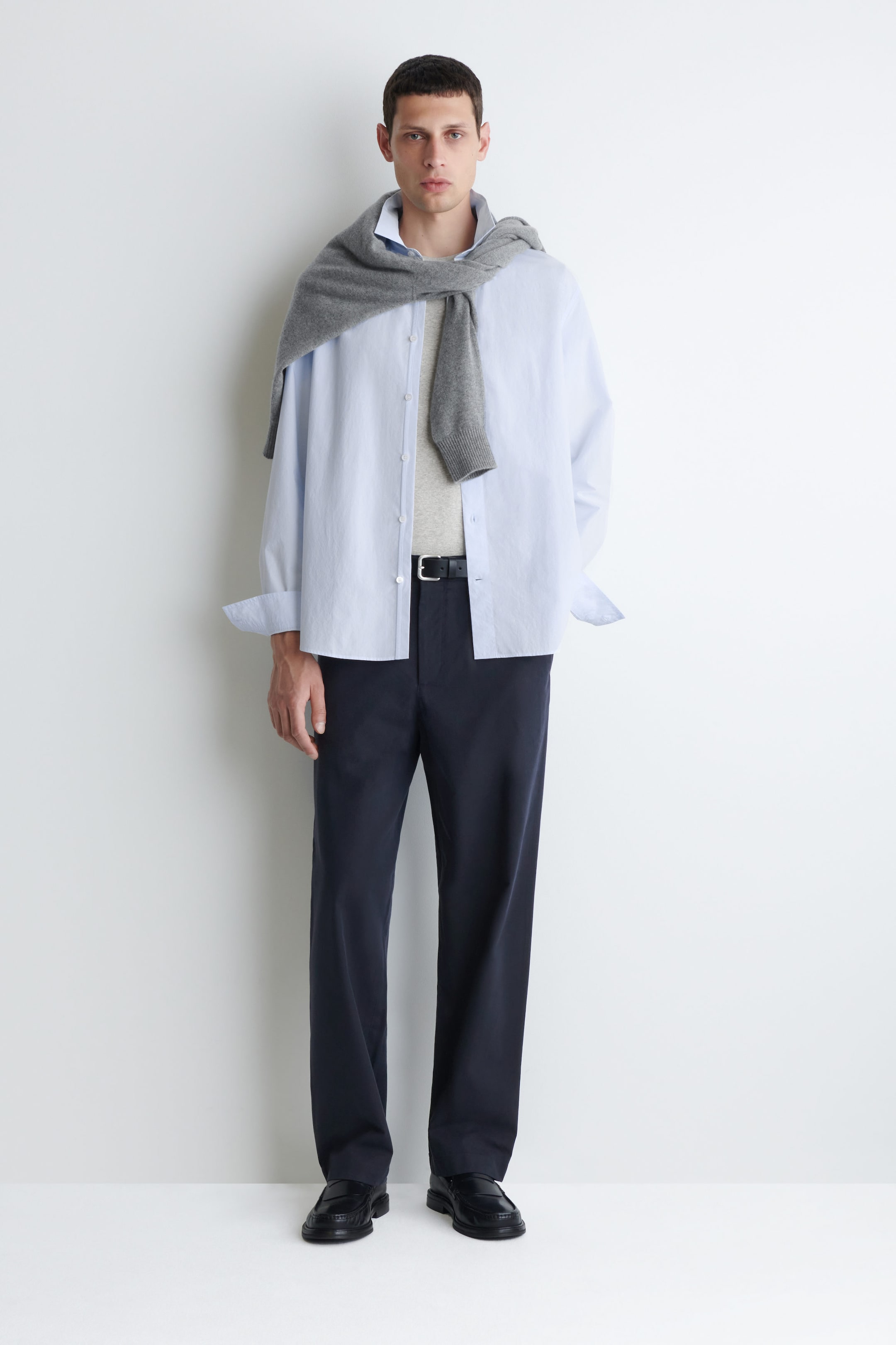 CAMICIA RILASSATA IN POPELINE DI COTONE PIMA
