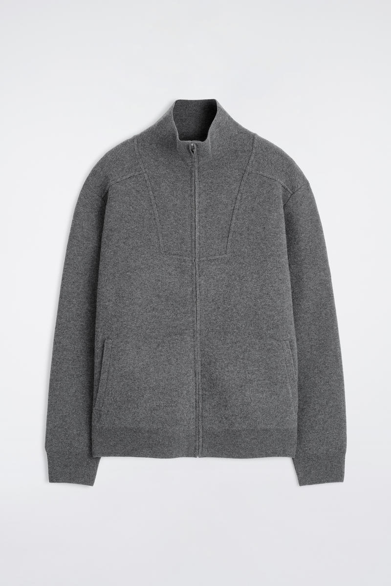 Merino Wool Zip-Up Track Jacket
