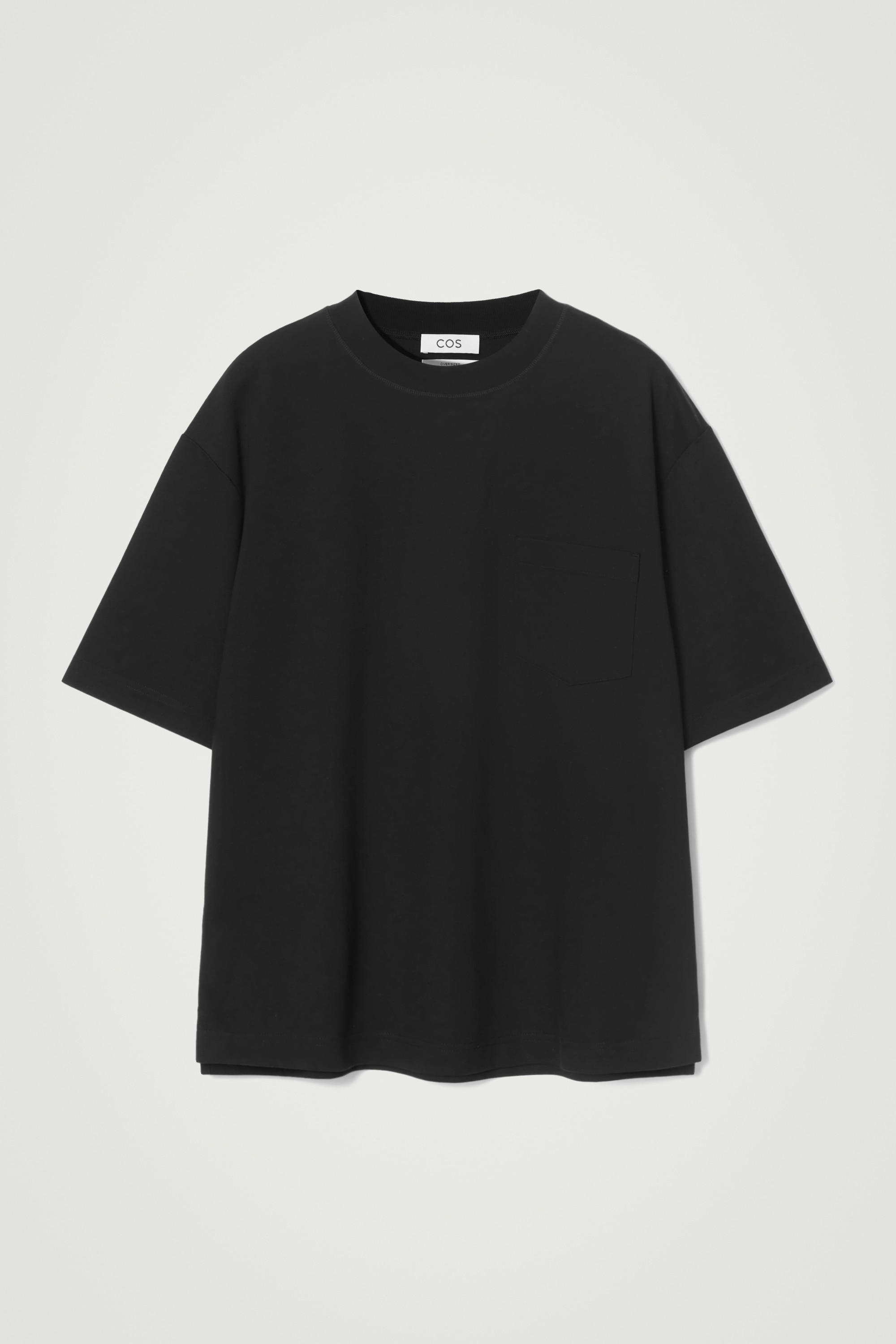 OVERSIZED ZWARE KATOENEN T-SHIRT - ZWART/WIT/KOBALTBLAUW/GROEN / WIT / GESTREEPT/CREAM / STRIPED/BRUIN / GESTREEPT