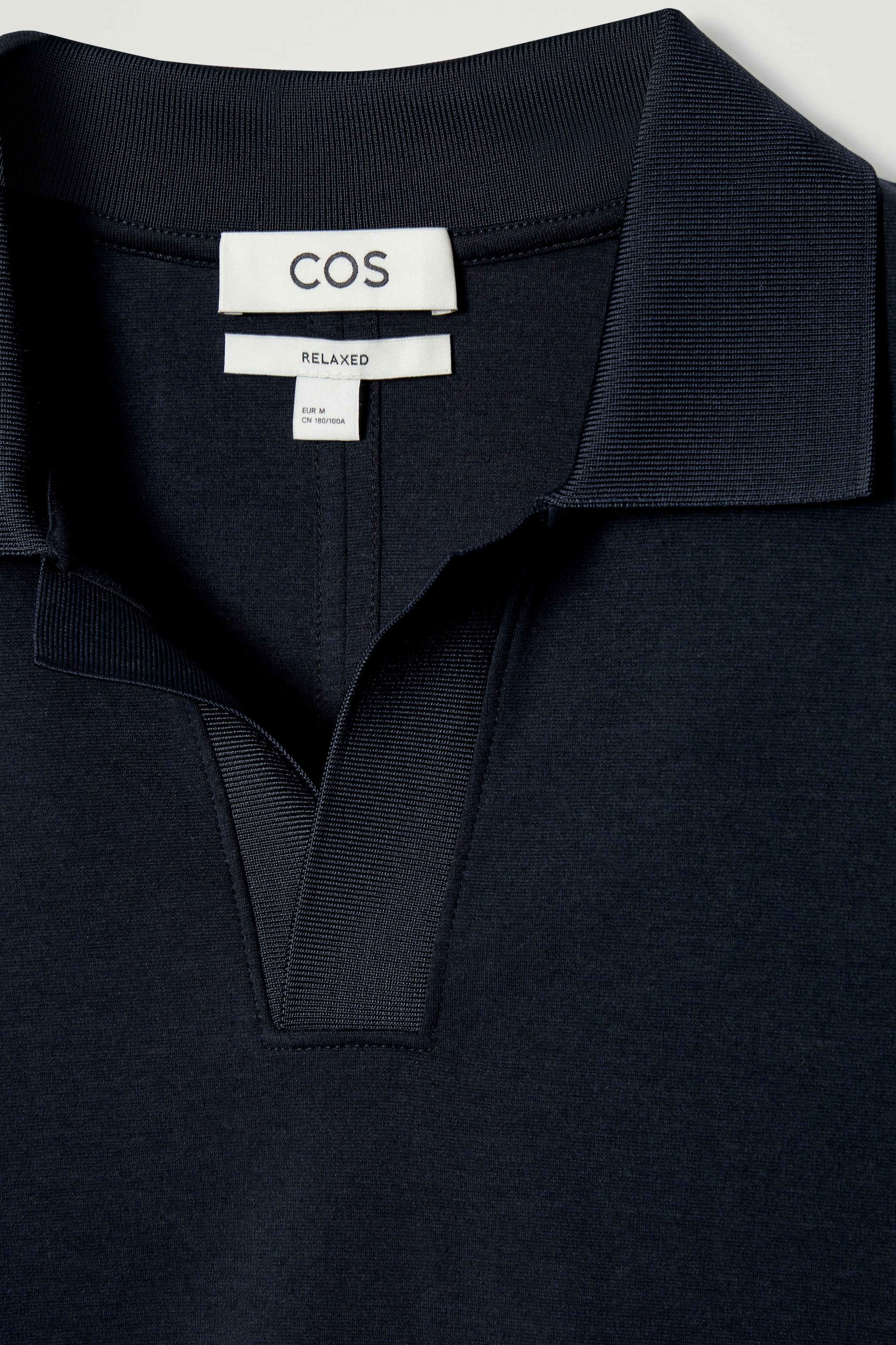 View larger image: OPEN-COLLAR MERCERISED-JERSEY POLO SHIRT - NAVY - Men | H&M GB 7