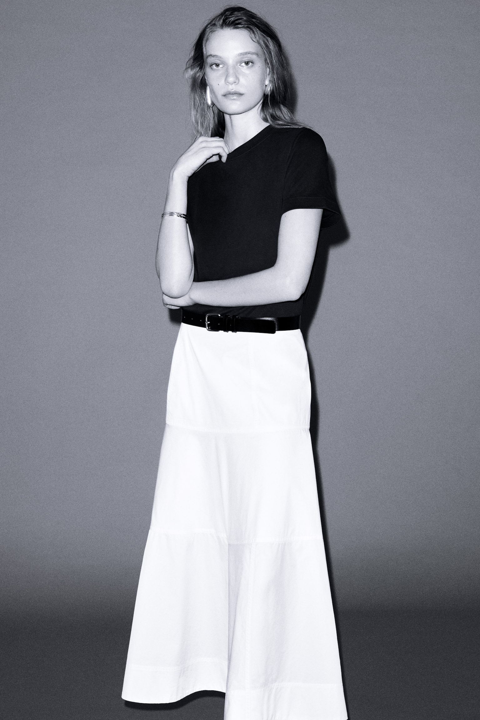 SCHLICHTES T-SHIRT MIT NORMALER PASSFORM - NAVYBLAU/ANTHRAZITGRAU MELIERT/ORANGE/WEISS/GESTREIFT/NAVYBLAU/WEISS/STREIFEN/Schwarz/WEISS/SCHWARZ/WEISS/GRAU MELIERT - 6