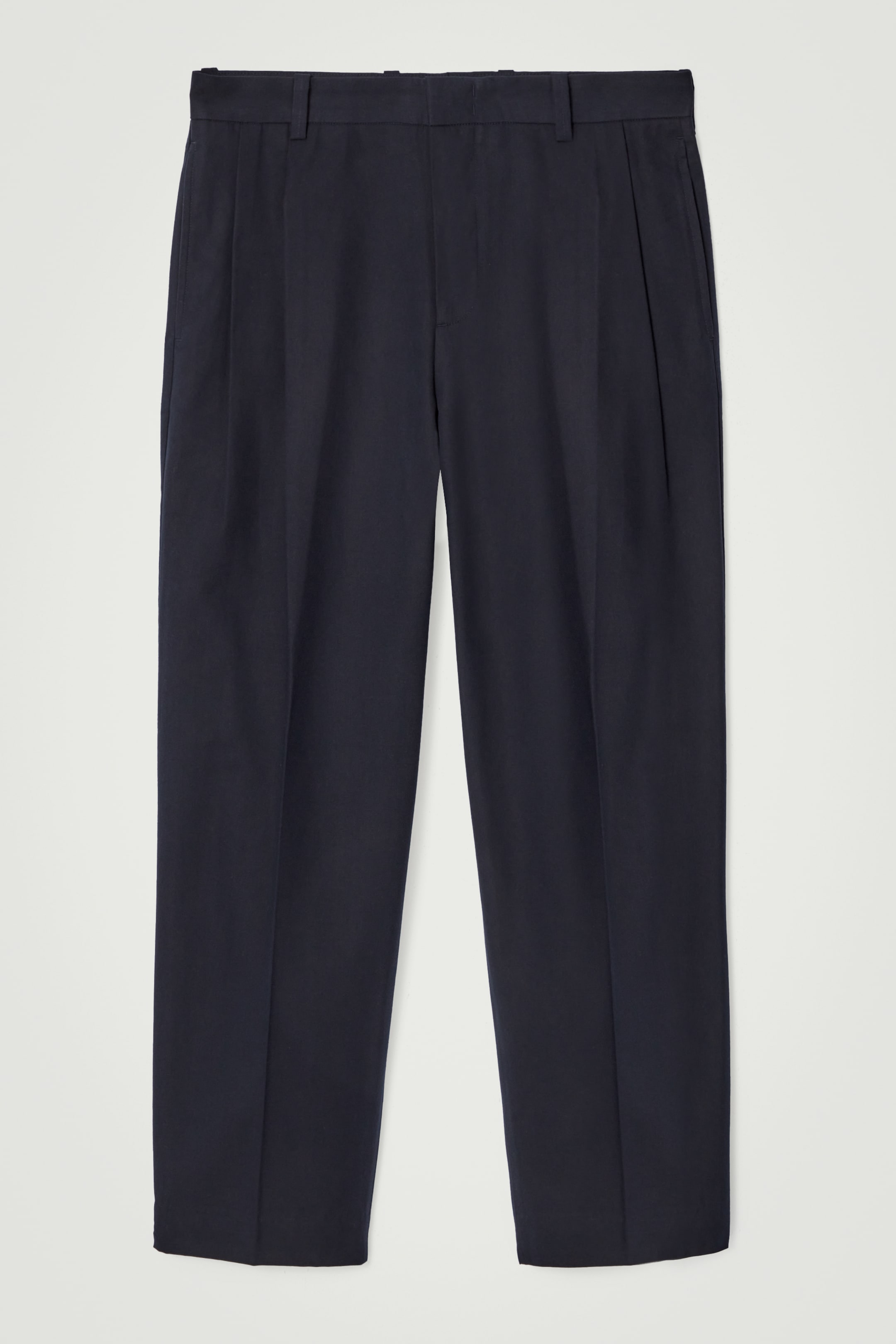 Visualizza immagine più grande: PANTALONI RILASSATI E AFFUSOLATI COTONE CON PIEGHE - BLU NAVY - UOMO | H&M IT 6
