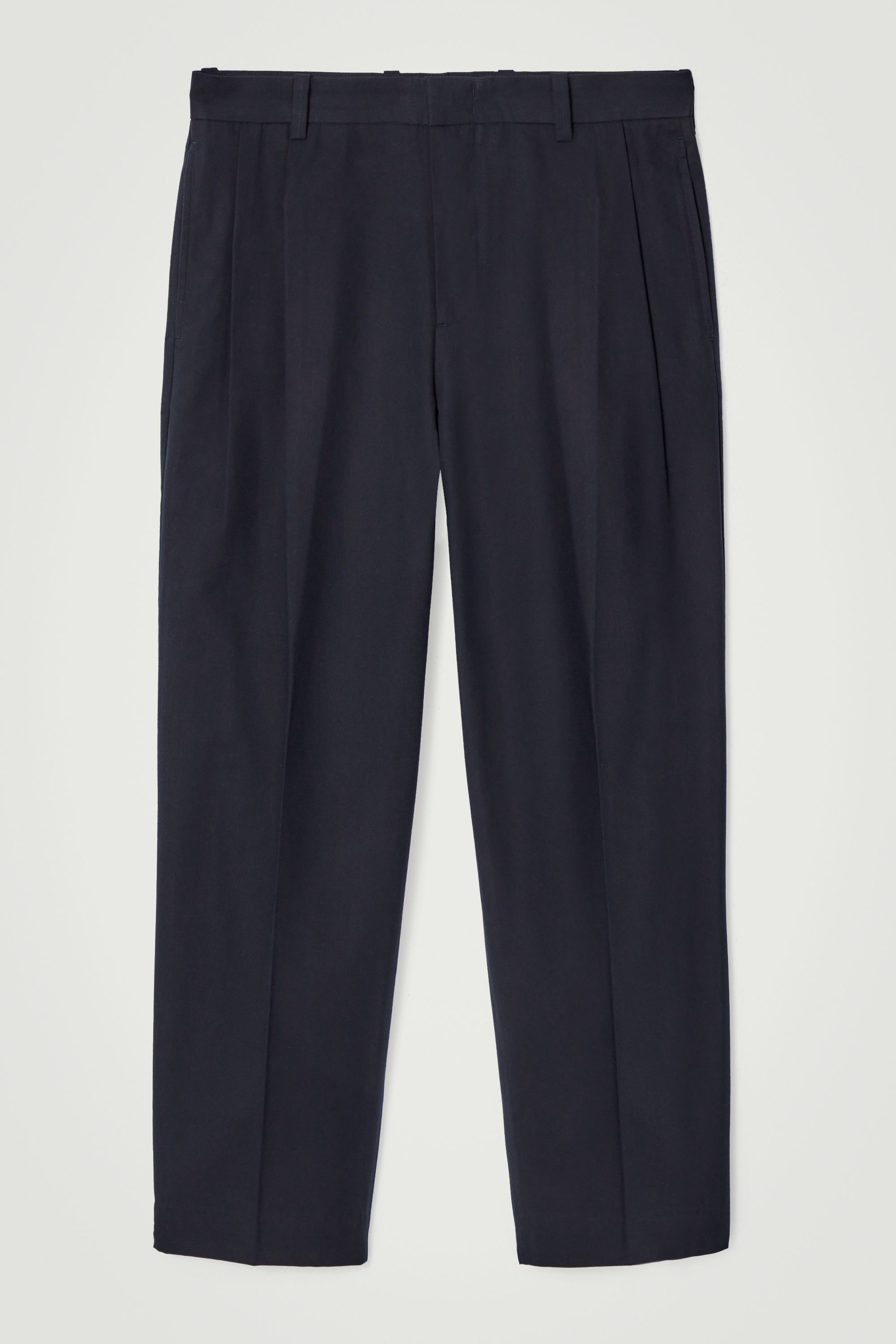 WIDE-LEG COTTON UTILITY TROUSERS - BLACK | COS
