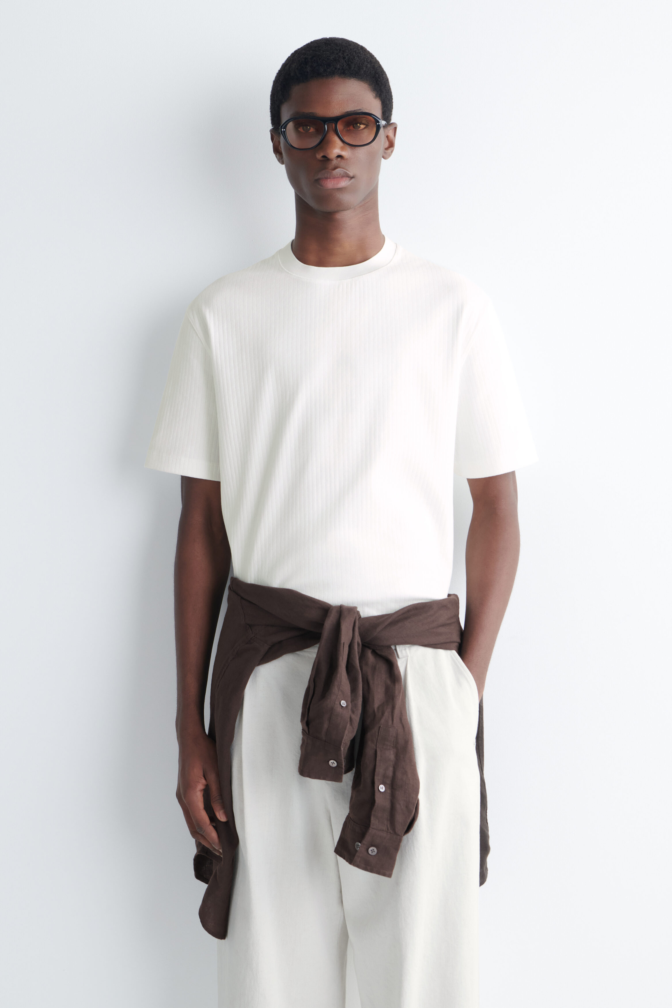 RIBBED JERSEY T-SHIRT