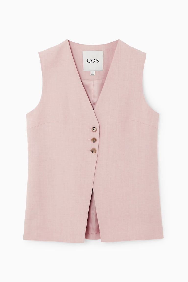 LANGE WESTE AUS LEINEN-MIX Altrosa Ladies H&M DE