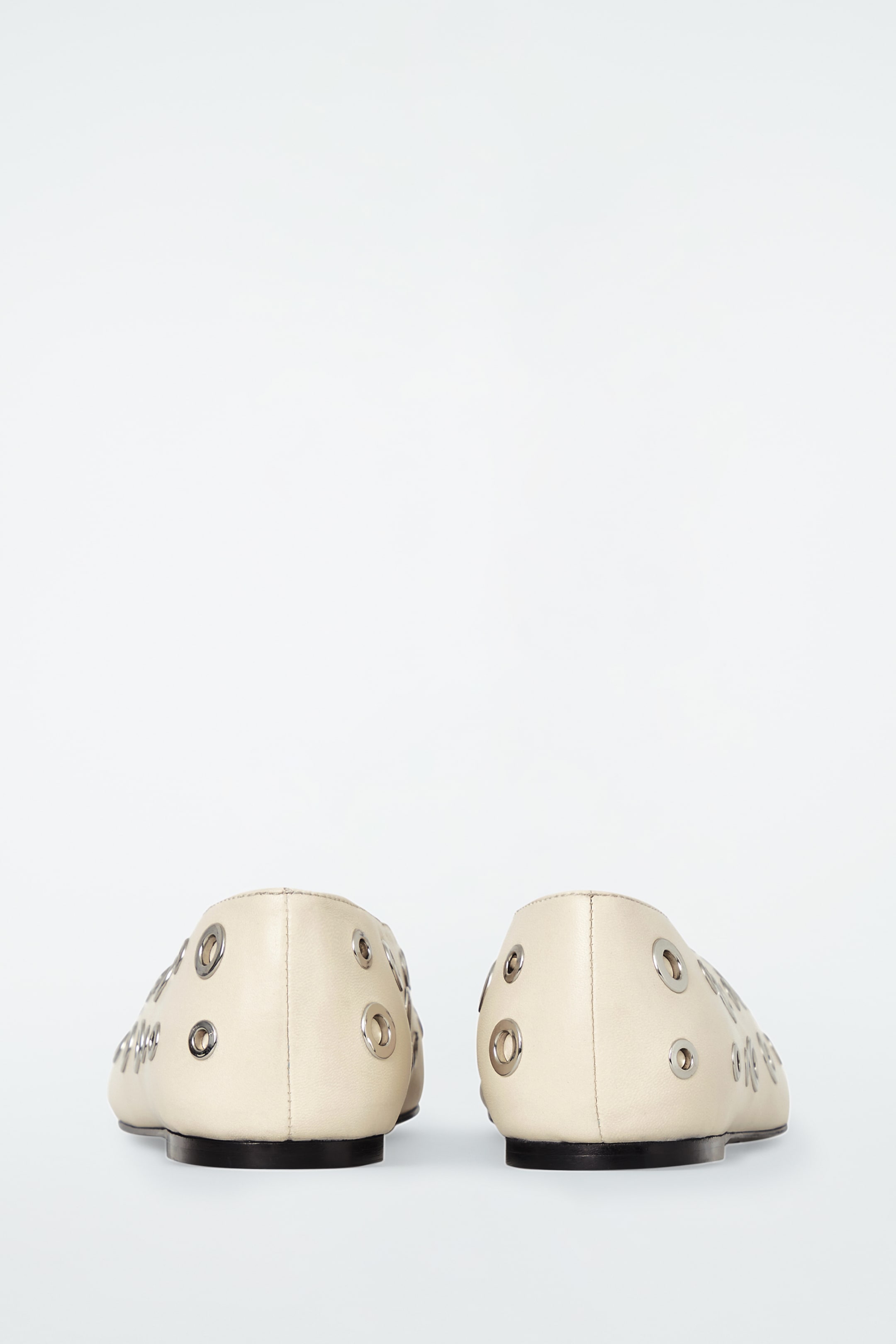 View larger image: EYELET LEATHER BALLET FLATS - OFF WHITE - Ladies | H&M GB 2