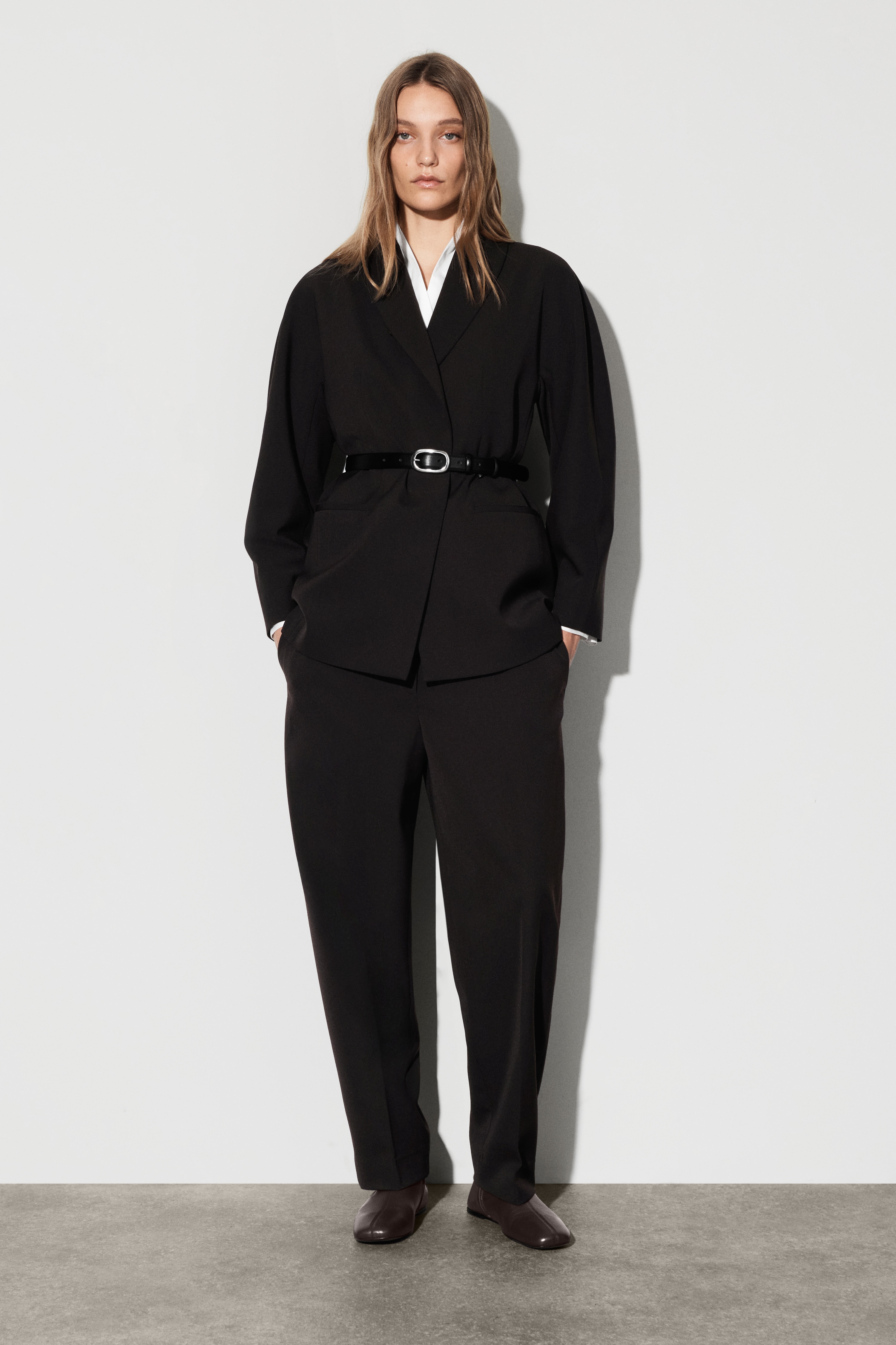 WOL-MIX BROEK MET TONBROEK-PIJP - DONKERBRUIN