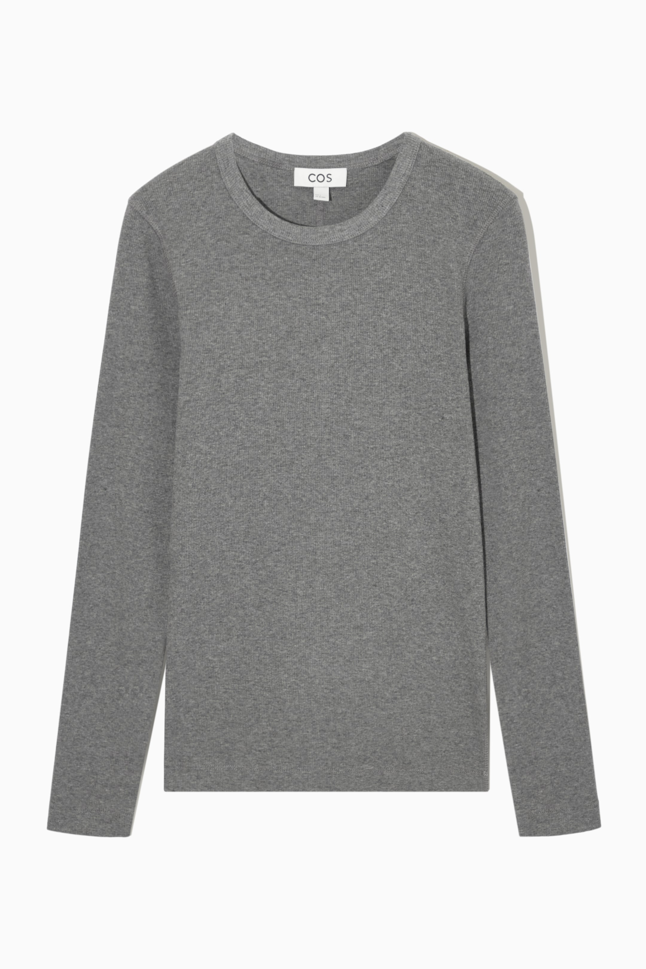 Vezi imaginea mai mare: RIBBED JERSEY LONG-SLEEVED TOP - GREY - FEMEI | H&M RO 1