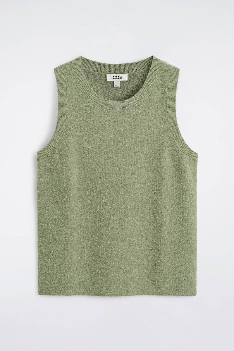 Bouclé-Knit Tank Top