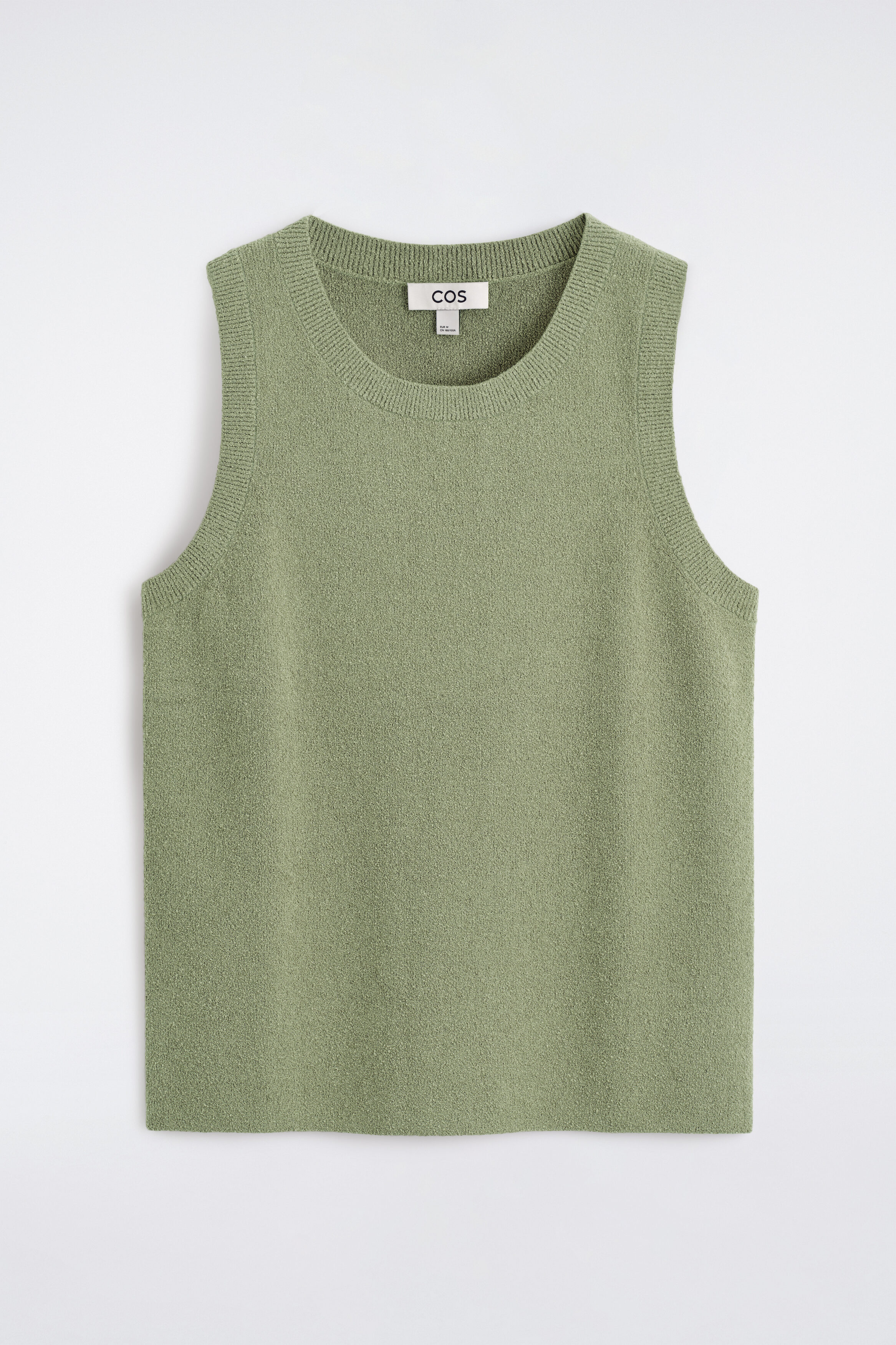 prank project Henley Bouclé Knit Tank BOUCLÉ-KNIT TANK TOP - GREEN | COS CH