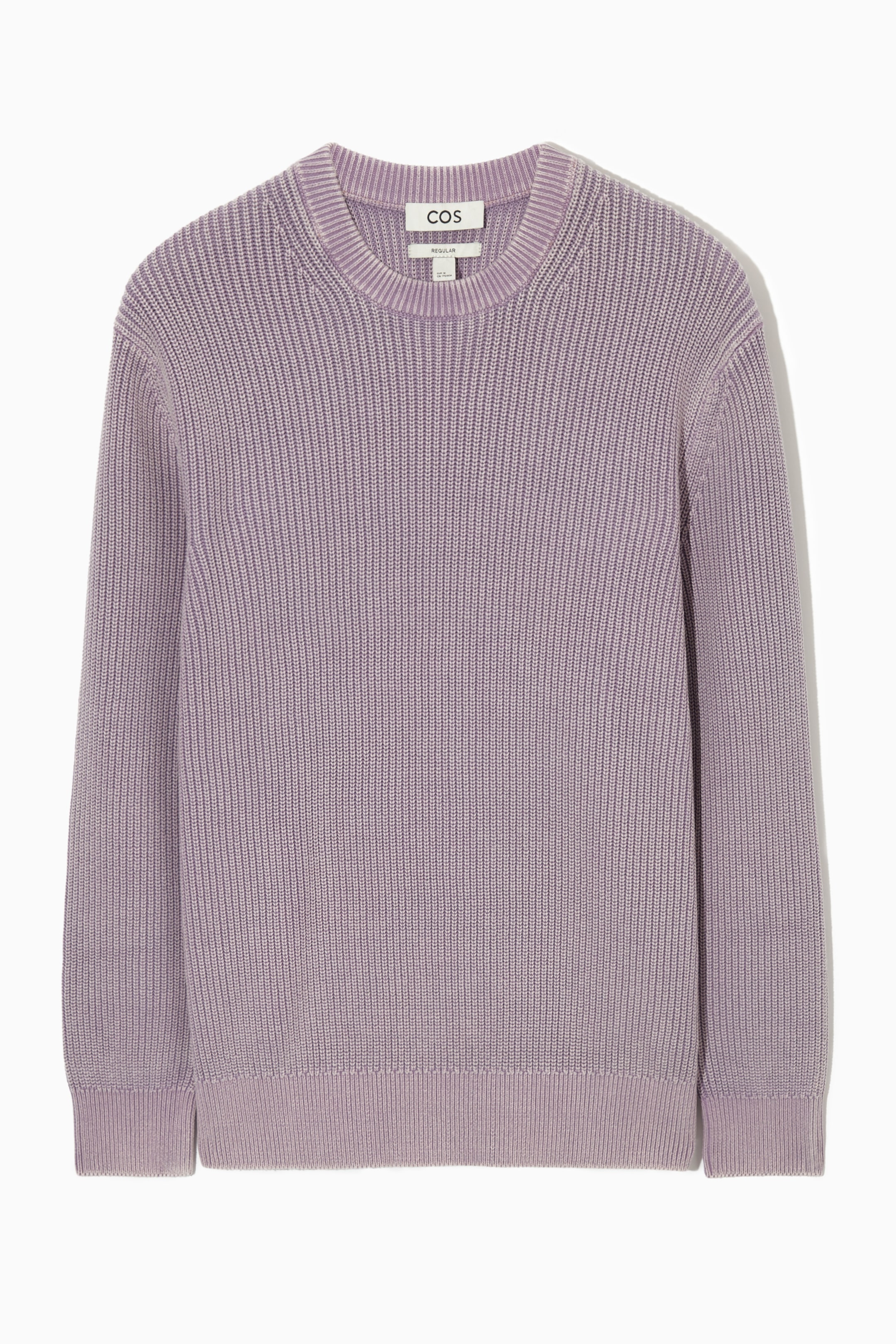 View larger image: STONE-WASHED KNITTED JUMPER - LIGHT PURPLE - Men | H&M GB 1