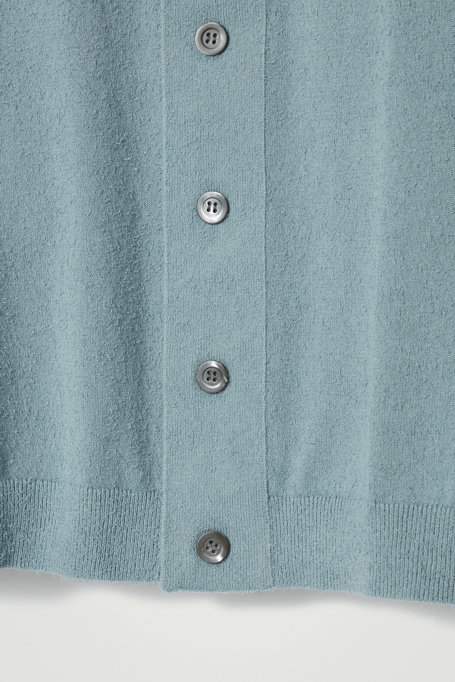 RELAXED TEXTURED-KNIT COTTON OVERSHIRT - TURQUOISE/NAVY - 2