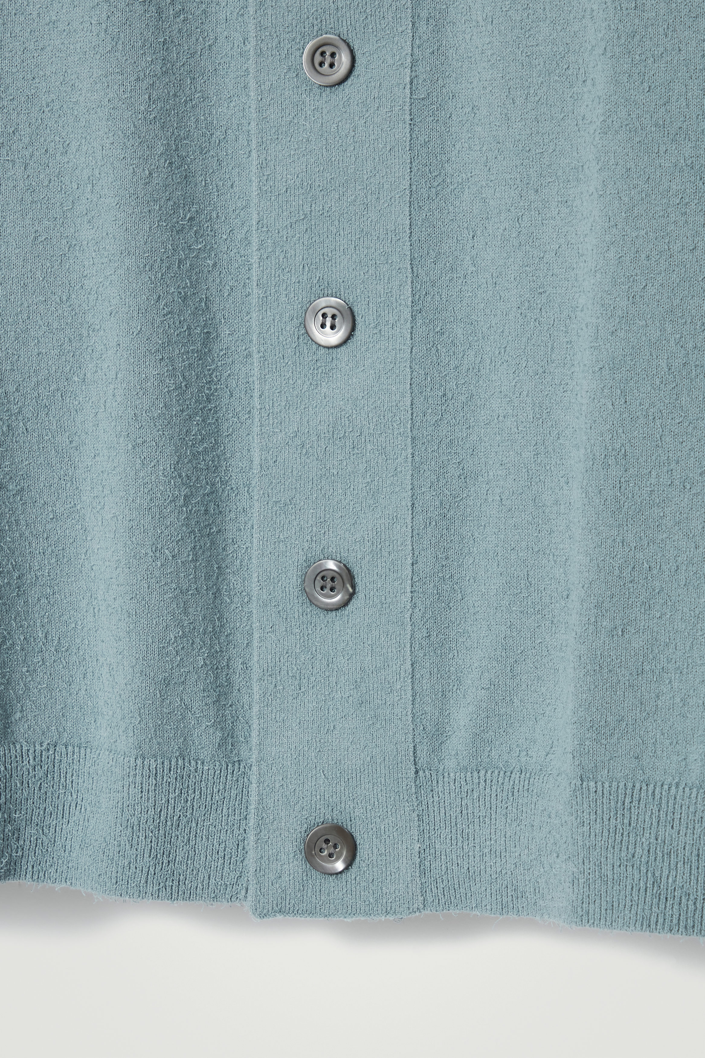 T/C BASIC KNIT SHIRT CARDIGAN Mサイズ RELAXED TEXTURED-KNIT COTTON OVERSHIRT - TURQUOISE | COS